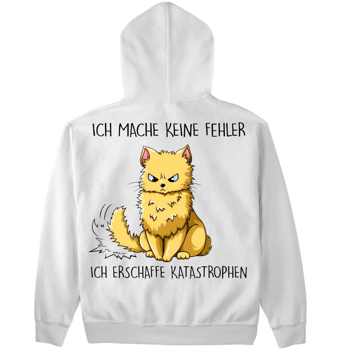 Katastrophen Katze - Premium Hoodie Unisex Rückendruck