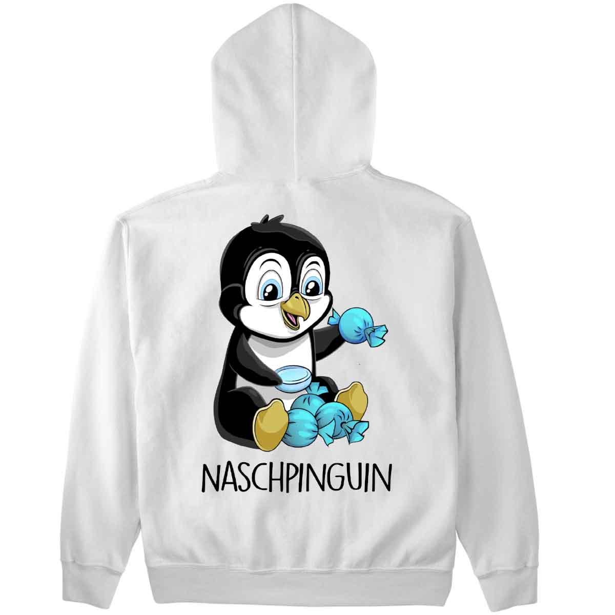 Nasch-Pinguin - Premium Hoodie Unisex Rückendruck