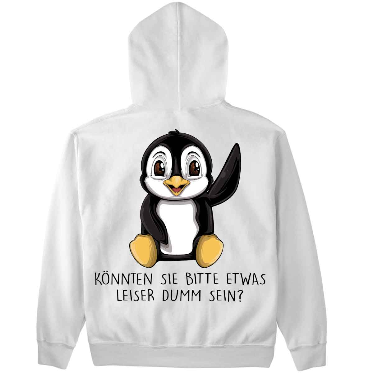 Leise Pinguin - Premium Hoodie Unisex Rückendruck