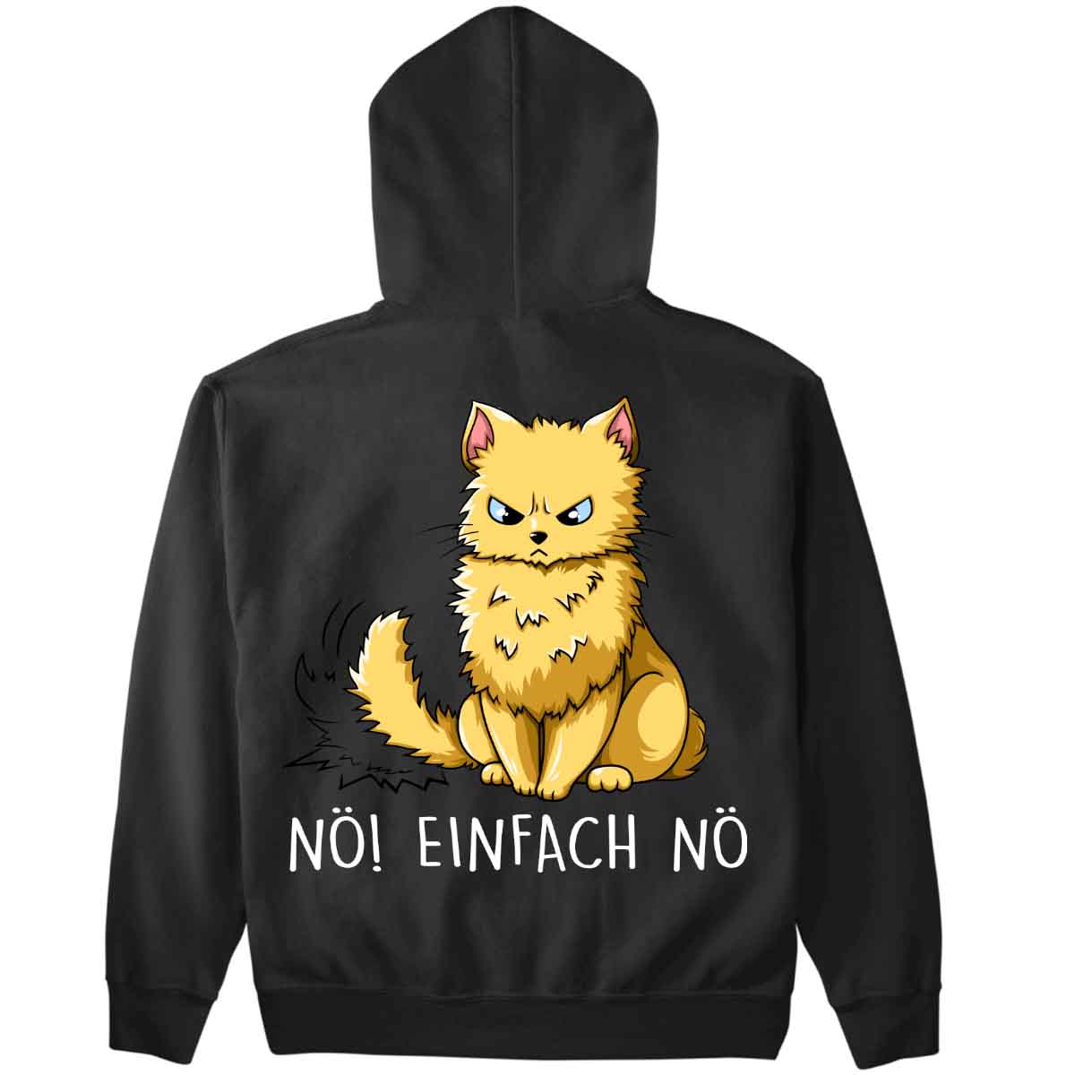 Nö! Katze - Premium Hoodie Unisex Rückendruck