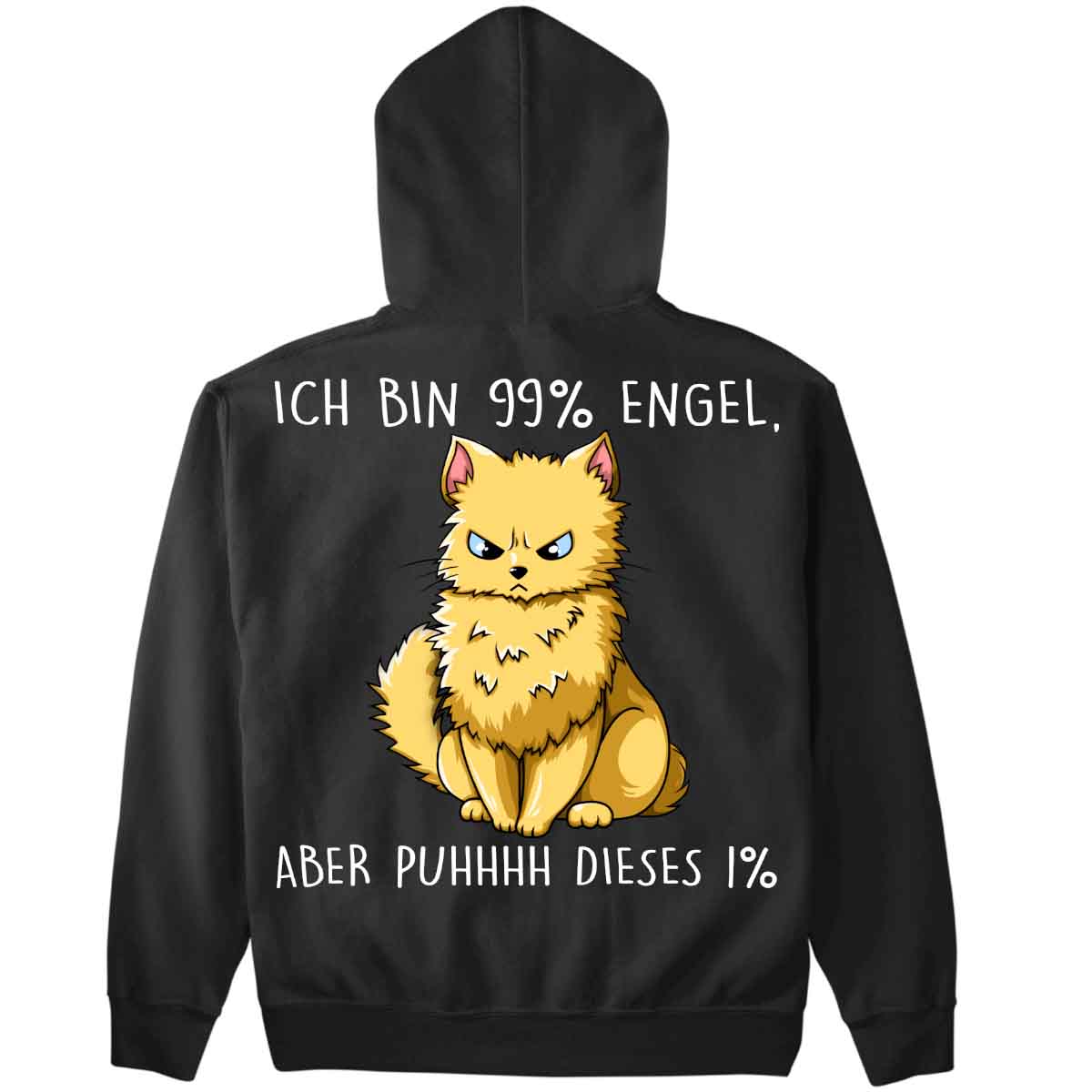 Engel Katze - Premium Hoodie Unisex Rückendruck