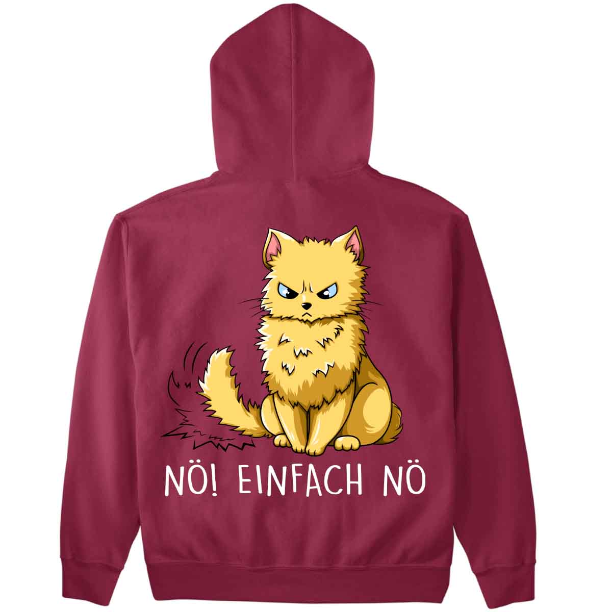 Nö! Katze - Premium Hoodie Unisex Rückendruck