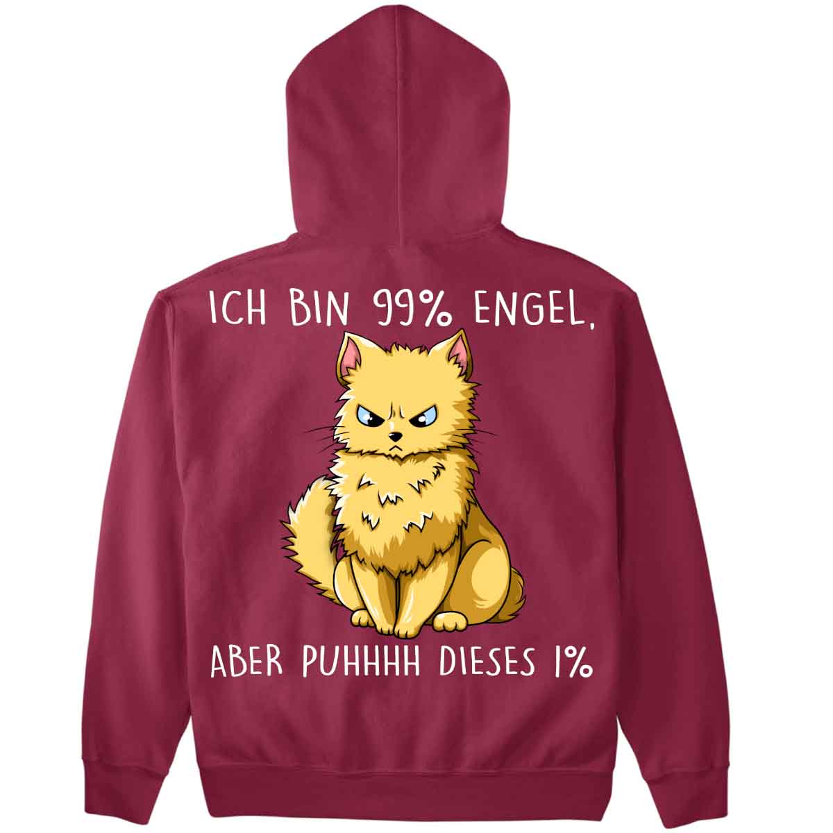 Engel Katze - Premium Hoodie Unisex Rückendruck