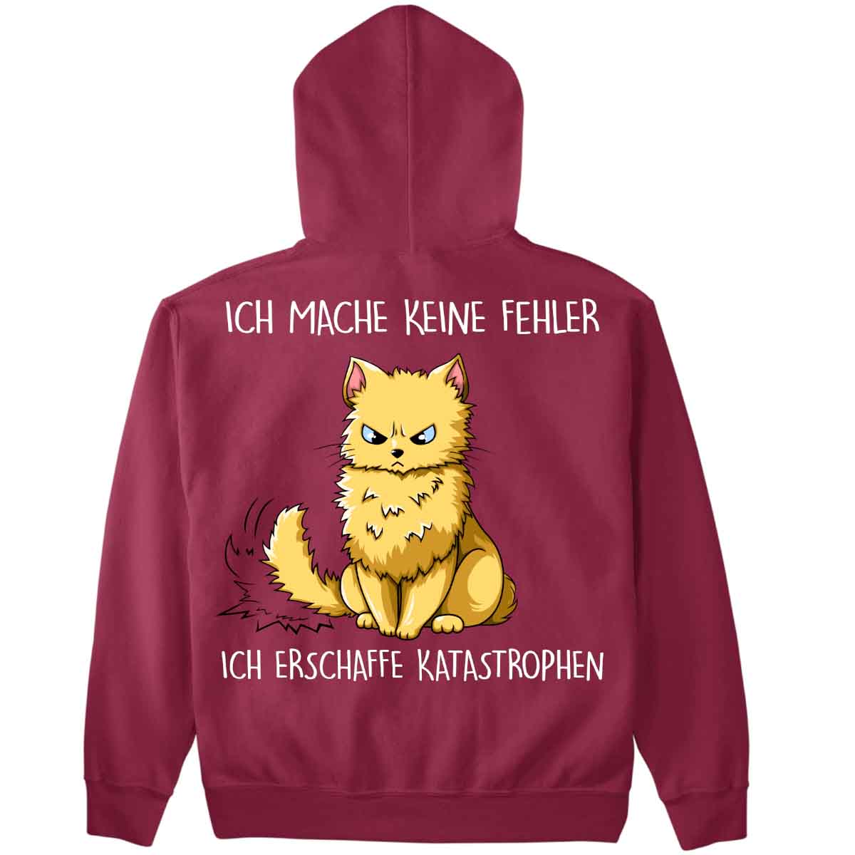 Katastrophen Katze - Premium Hoodie Unisex Rückendruck