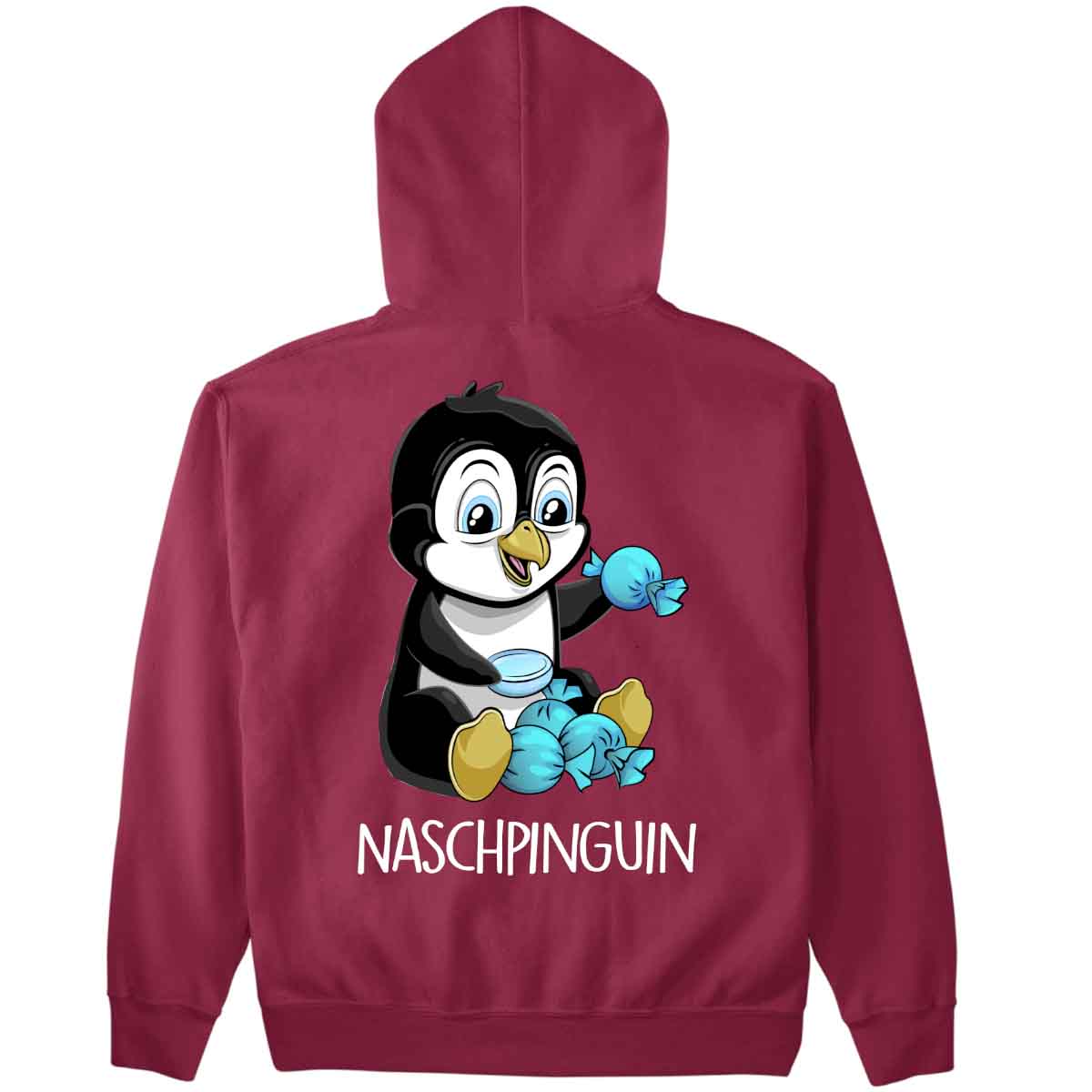 Nasch-Pinguin - Premium Hoodie Unisex Rückendruck