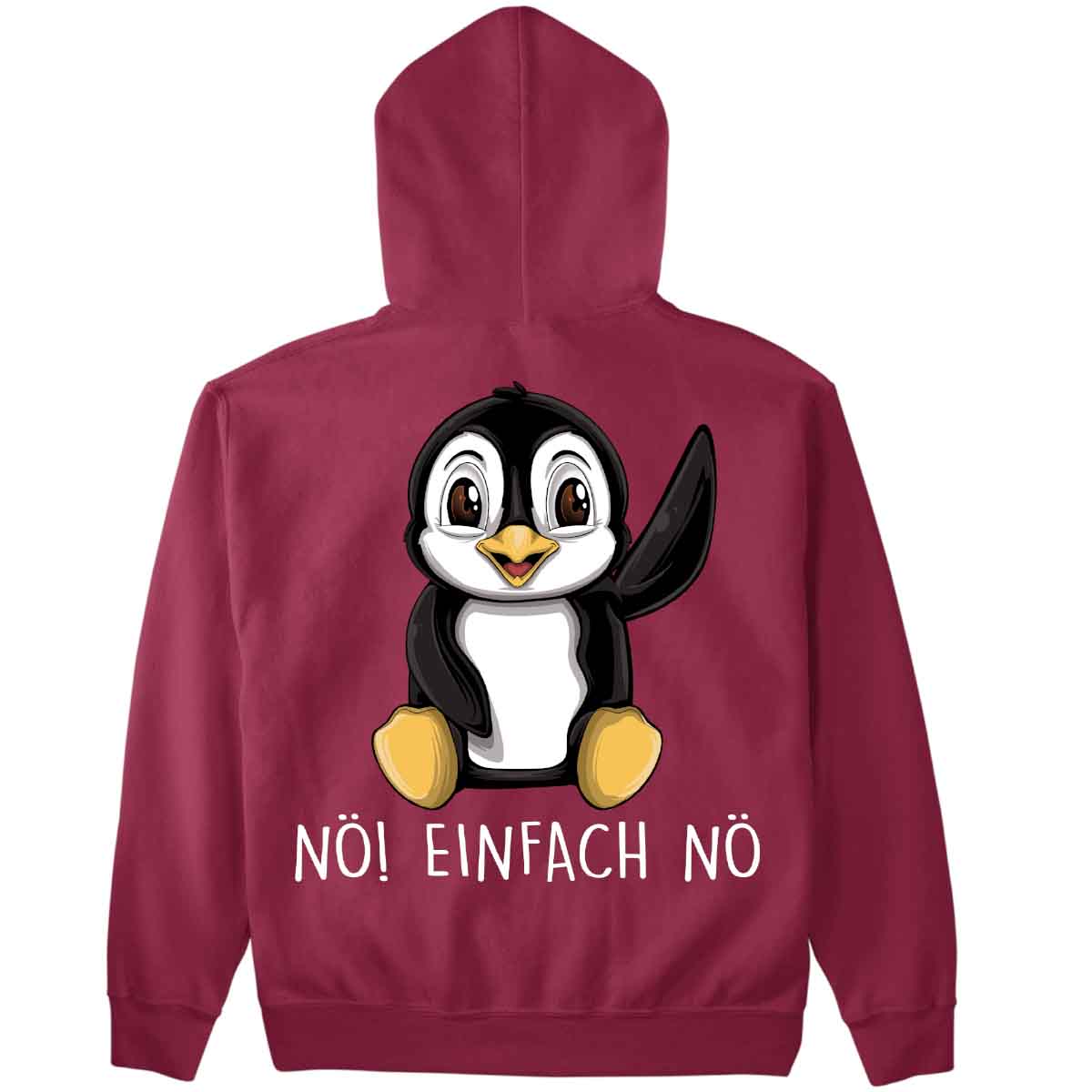 Nö! Pinguin - Premium Hoodie Unisex Rückendruck