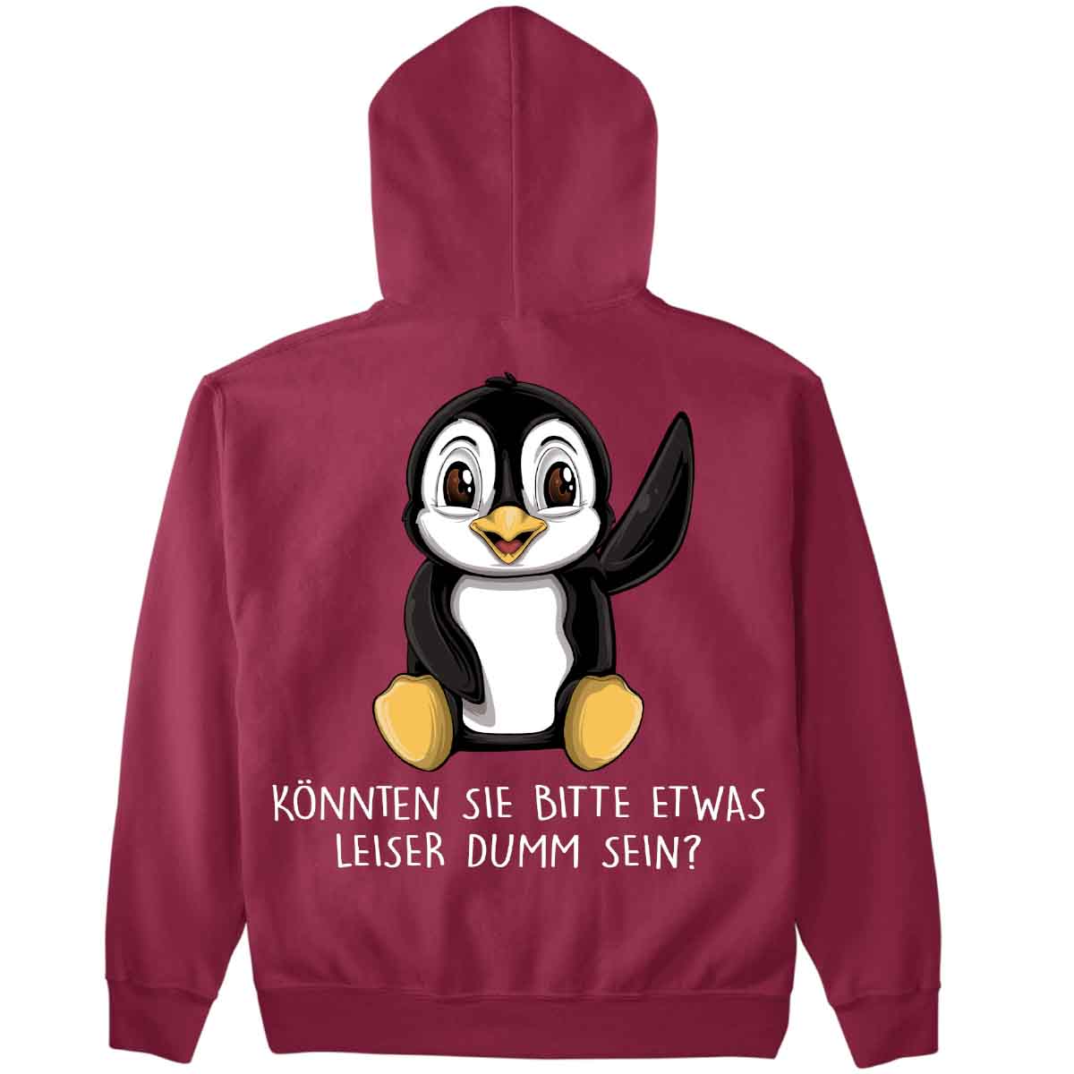 Leise Pinguin - Premium Hoodie Unisex Rückendruck