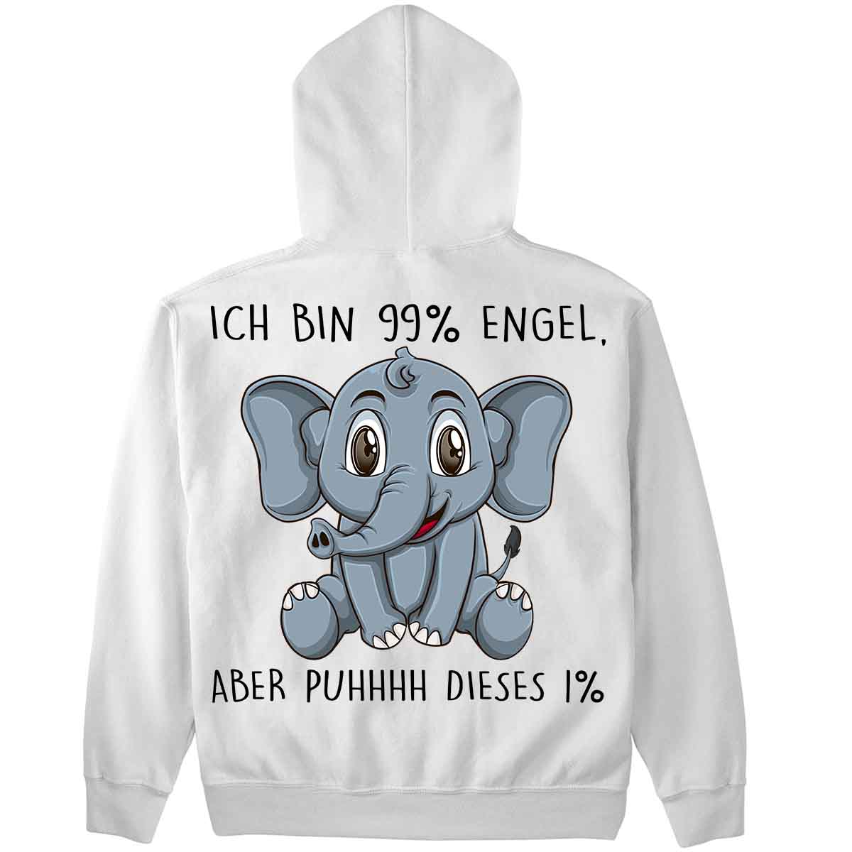 Engel Elefant - Premium Hoodie Unisex Rückendruck