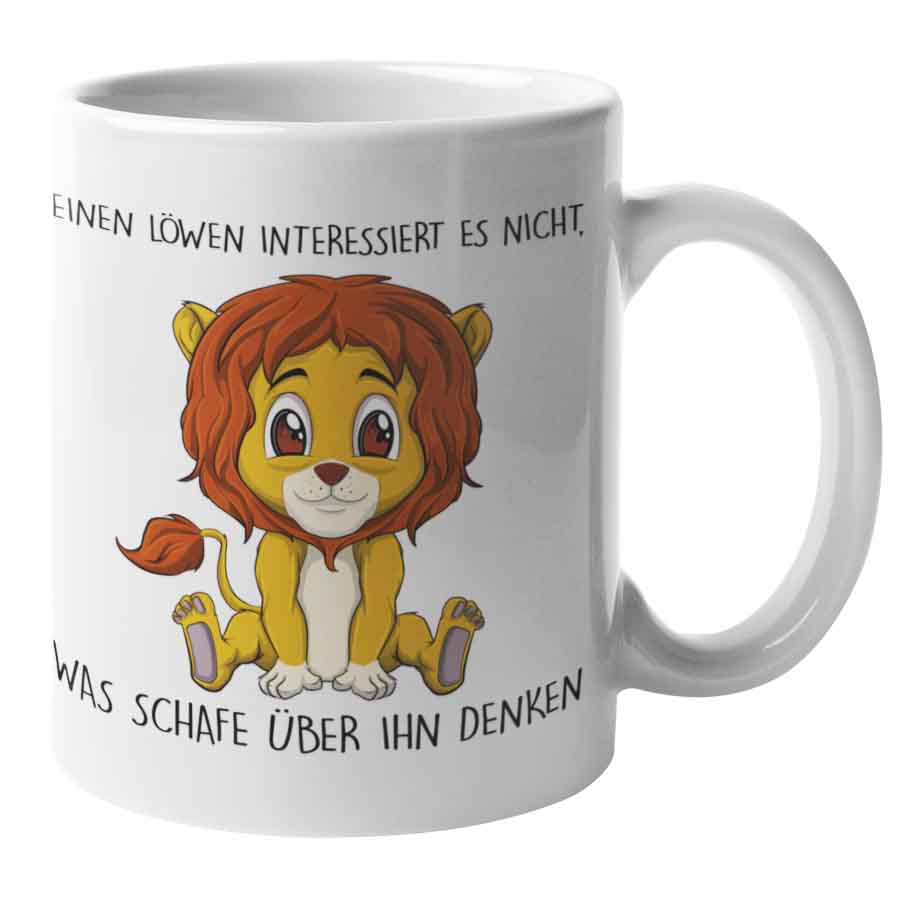Denken Löwe - Tasse