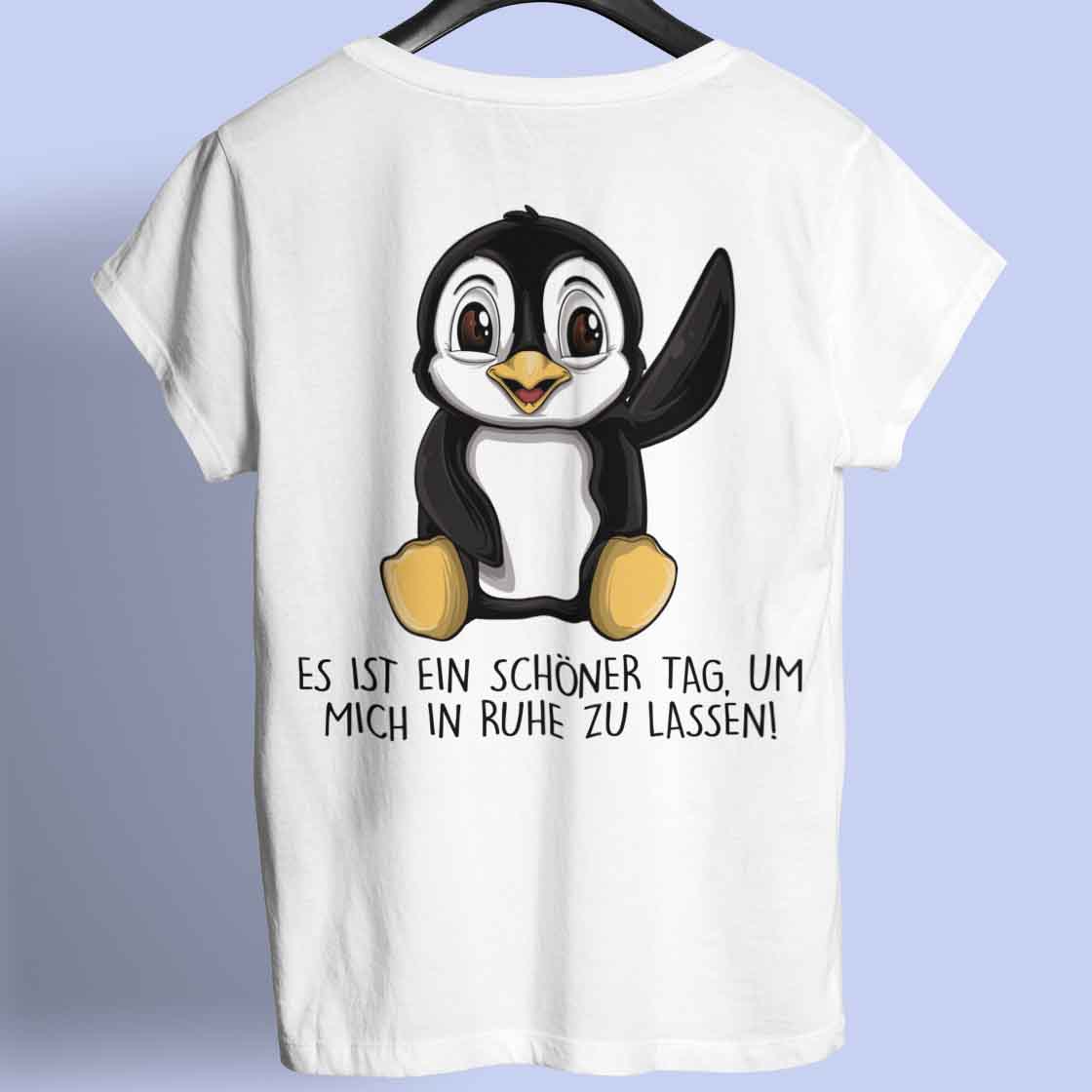 Ruhe Pinguin - Shirt Rückendruck