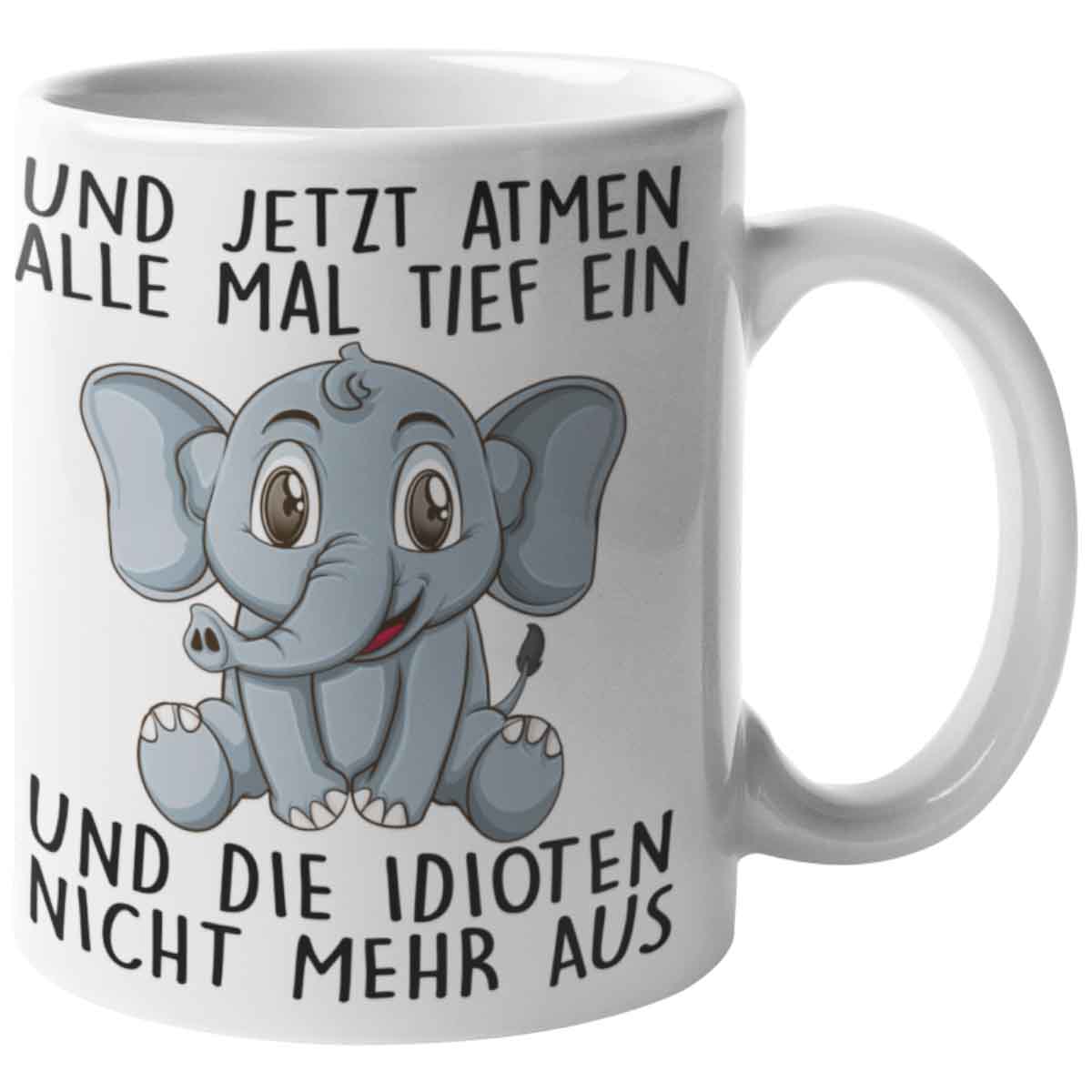 Einatmen Elefant - Tasse