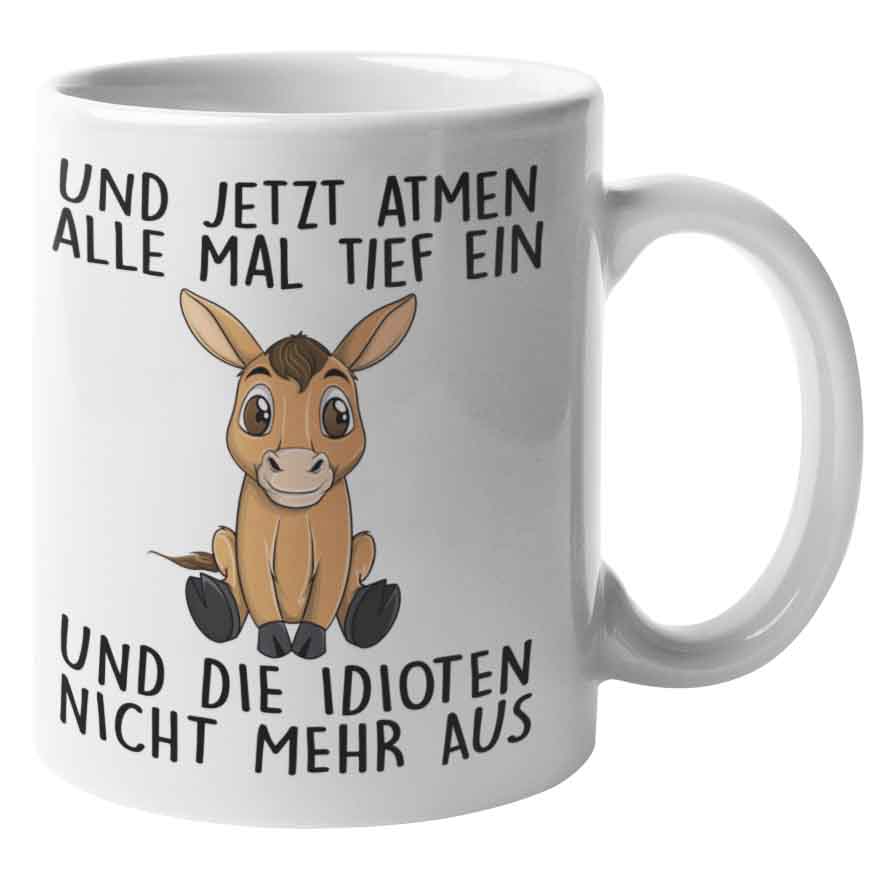 Einatmen Pferd - Tasse