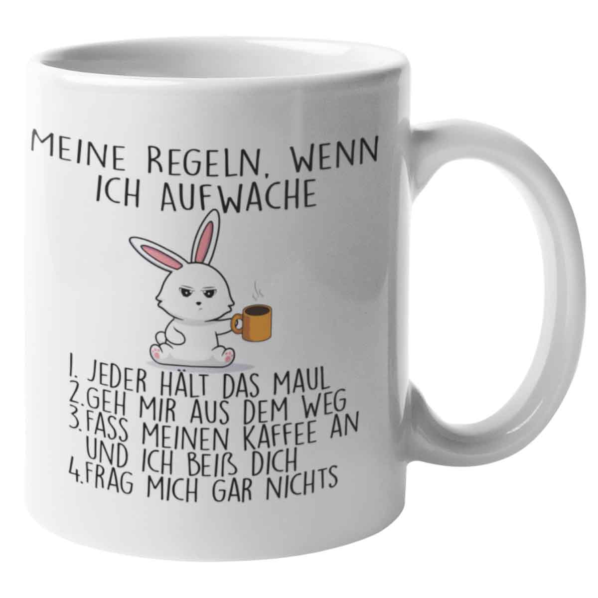 Aufwach Regeln Bunny - Tasse