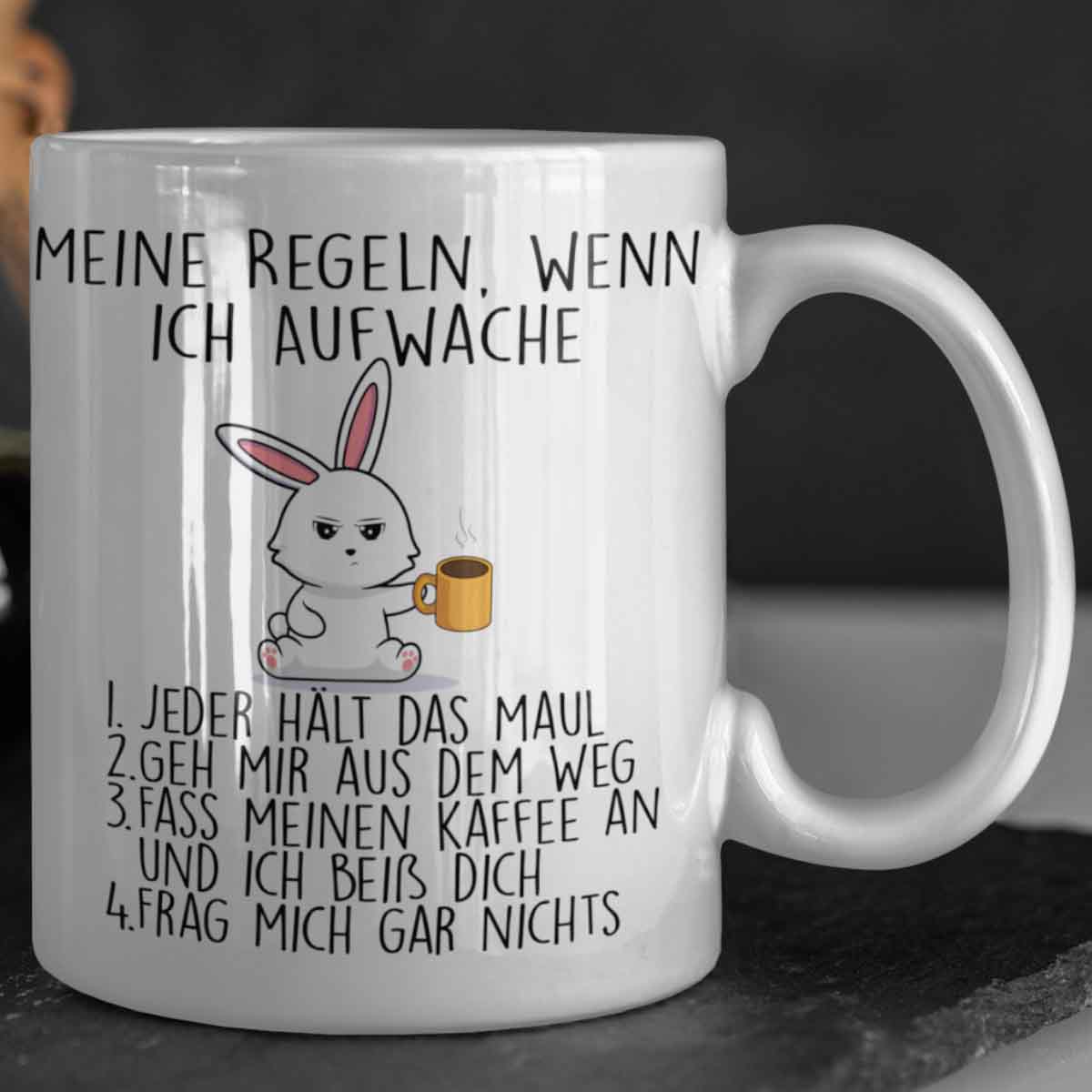 Aufwach Regeln Bunny - Tasse