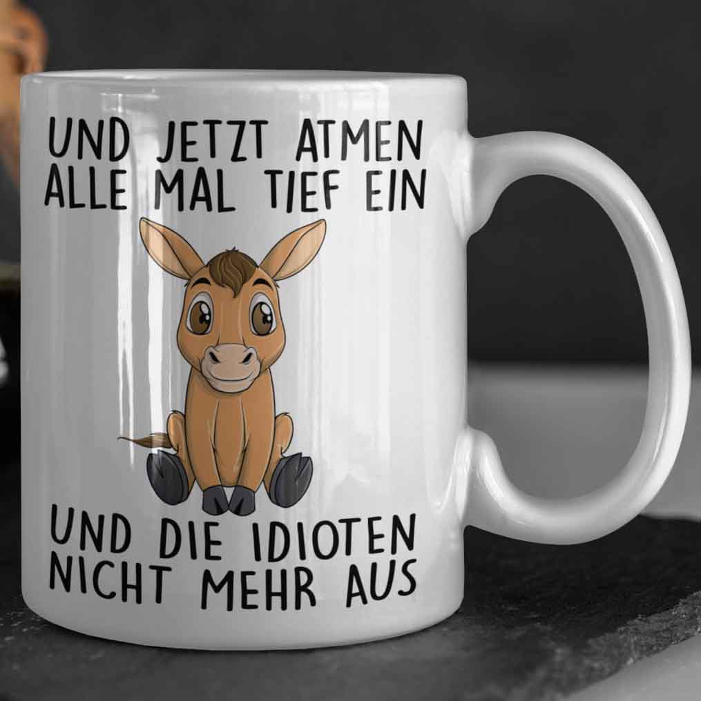 Einatmen Pferd - Tasse