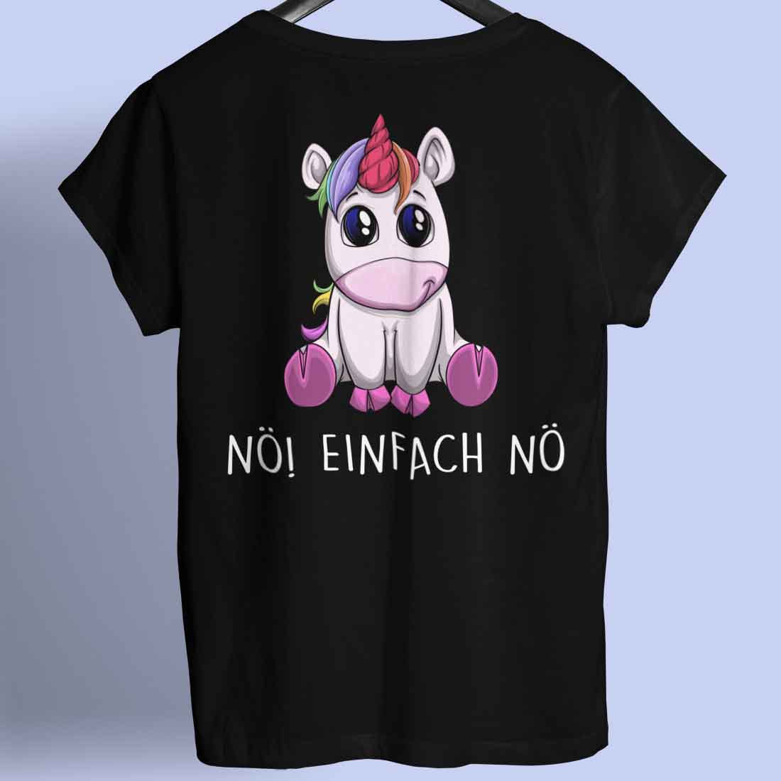 Nö! Einhorn - Shirt Rückendruck