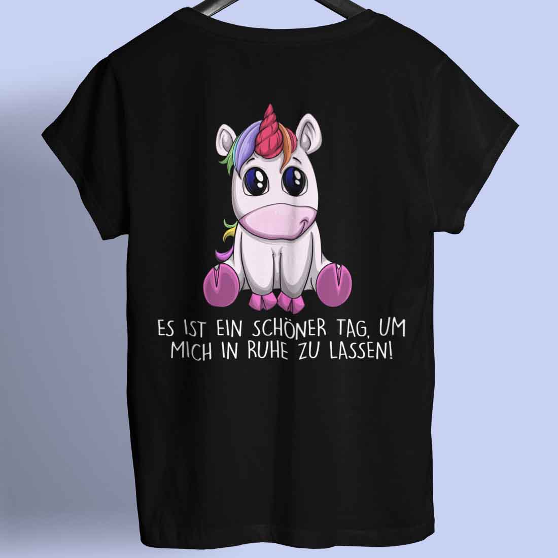 Ruhe Einhorn - Shirt Rückendruck