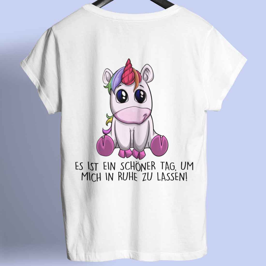 Ruhe Einhorn - Shirt Rückendruck