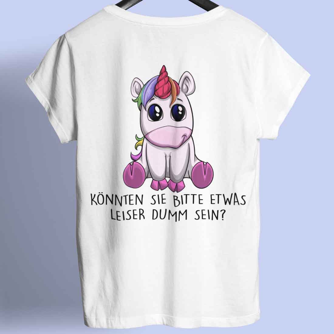 Leise Einhorn - Shirt Rückendruck