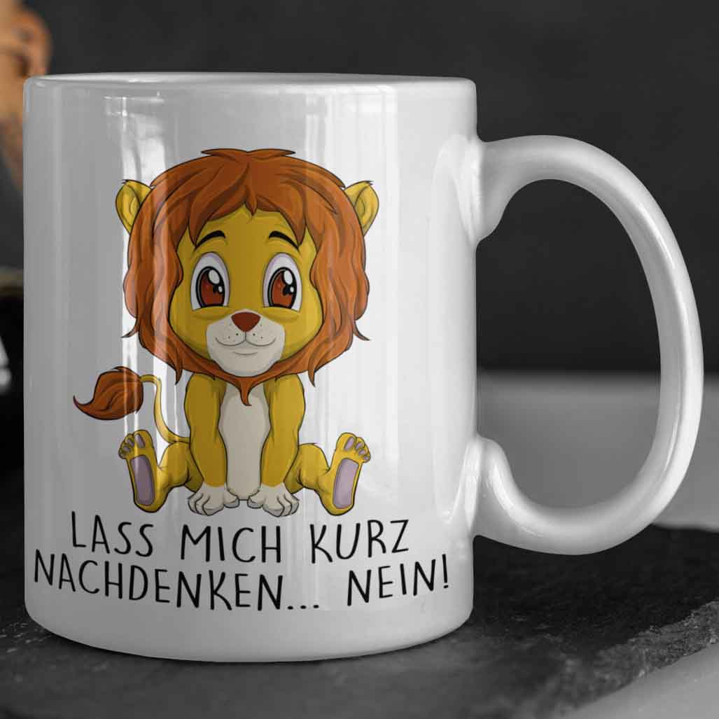 Nachdenken Löwe - Tasse