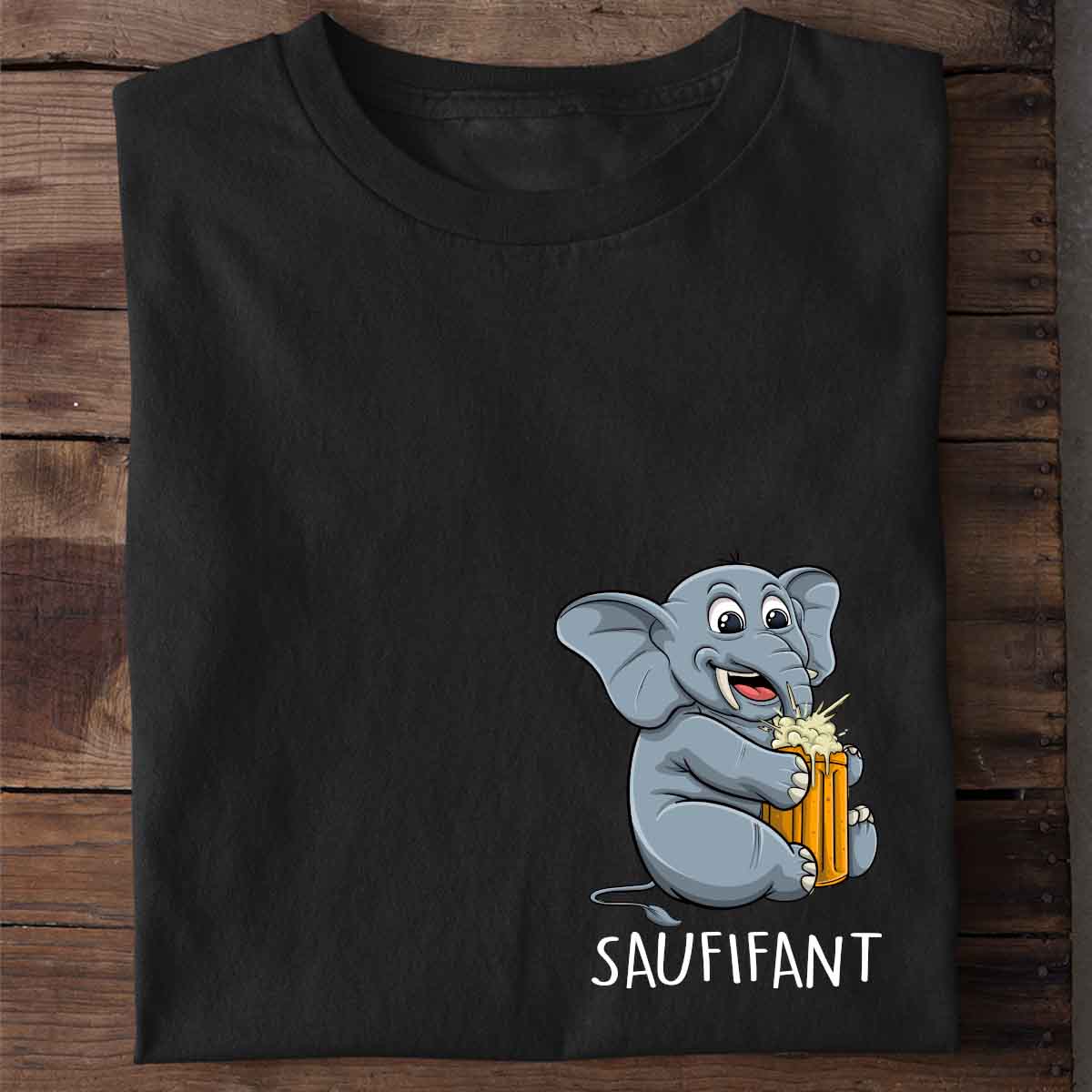 Saufifant Bierlefant - Shirt Unisex Brust