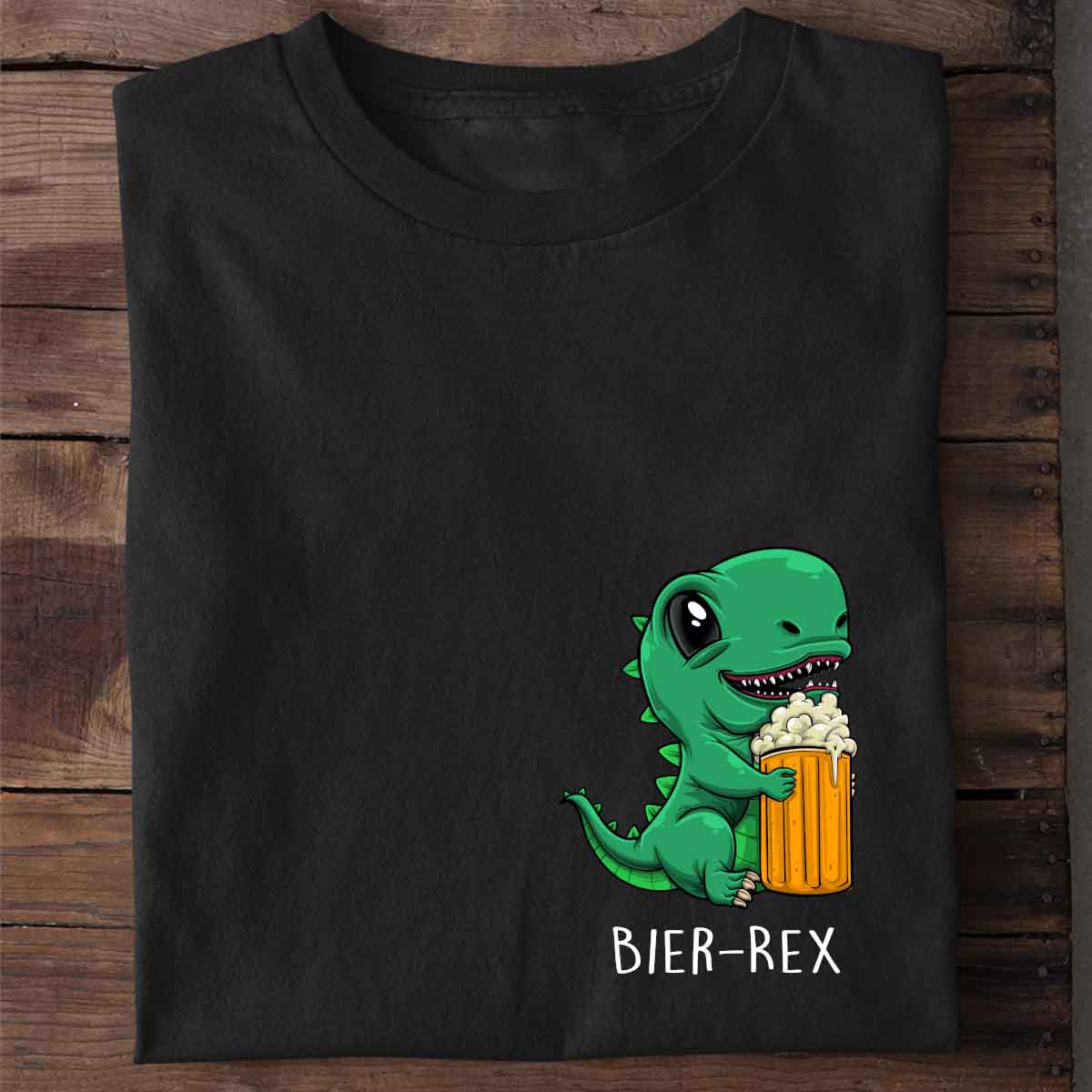 Bier-Rex Dino - Shirt Unisex Brust