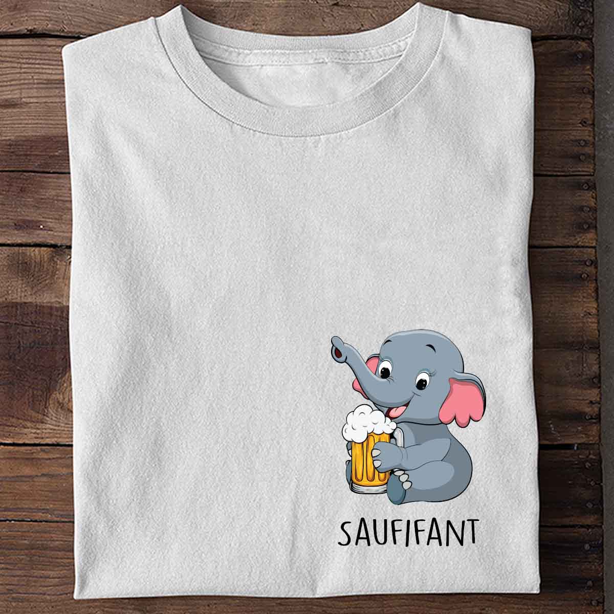 Saufifantchen Bierlefant - Shirt Unisex Brust