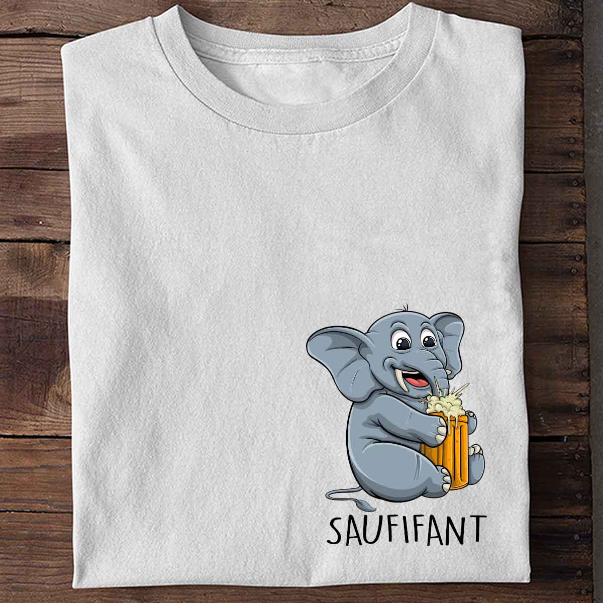 Saufifant Bierlefant - Shirt Unisex Brust