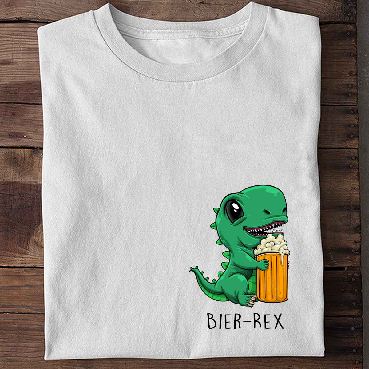 Bier-Rex Dino - Shirt Unisex Brust