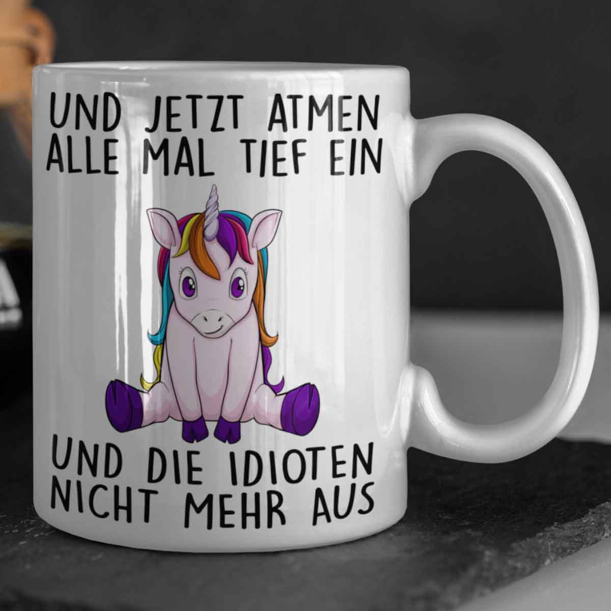 Einatmen Einhorn 2 - Tasse
