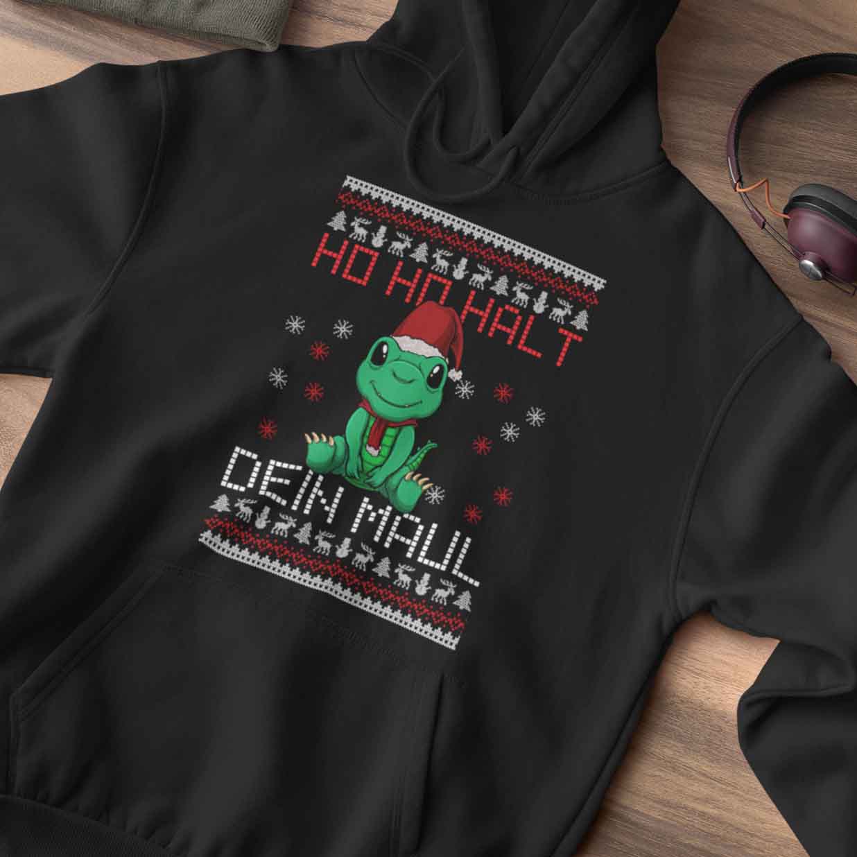 Maulhalten Weihnachten Dino - Hoodie Unisex