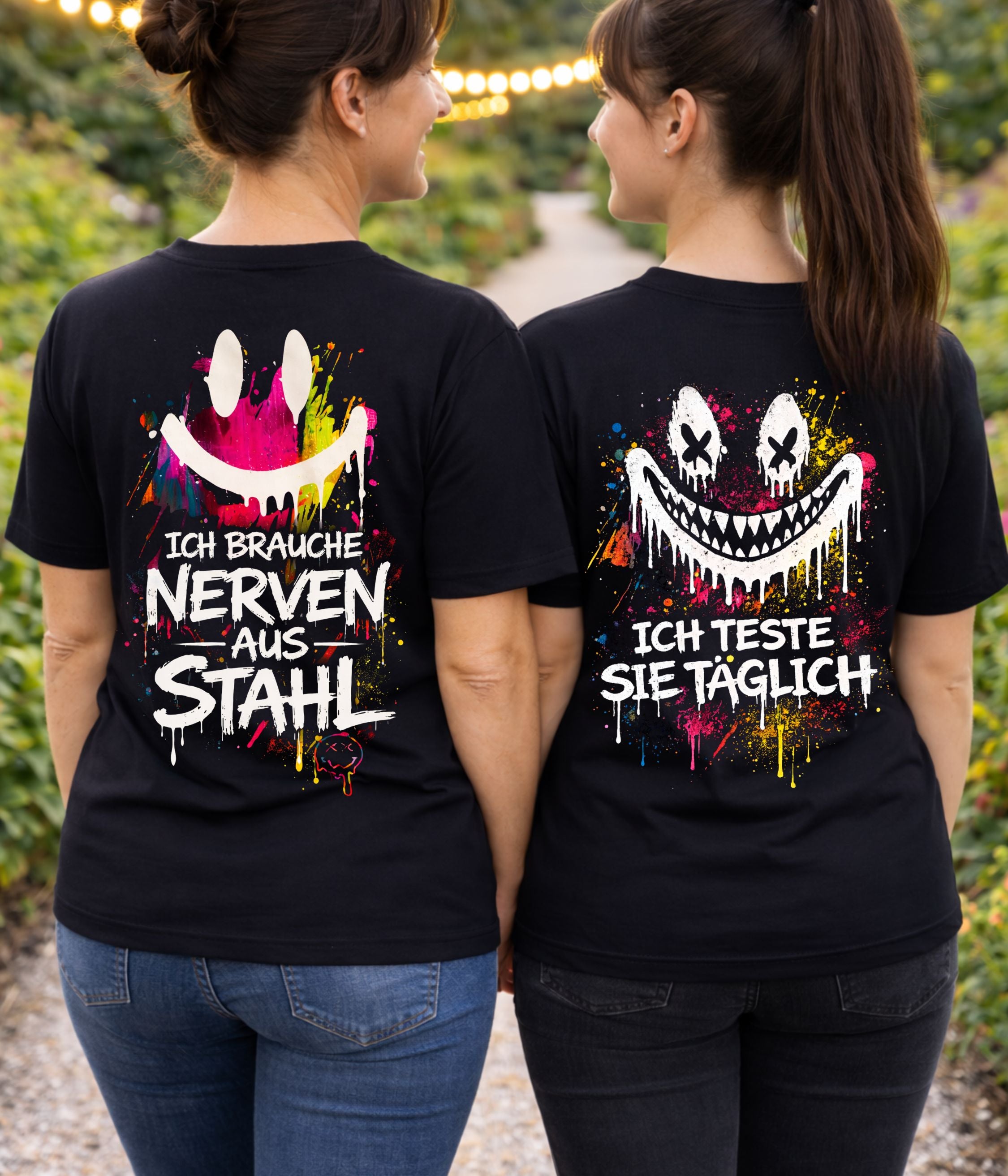 Nerven Graffiti - Shirt Couple Bündel (Mutter und Tochter)