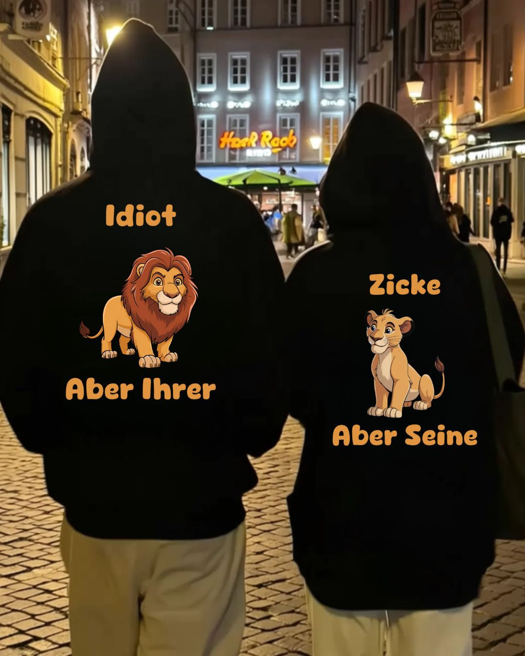 Idiot / Zicke Löwen 2 - Kuschel Hoodie Bündel