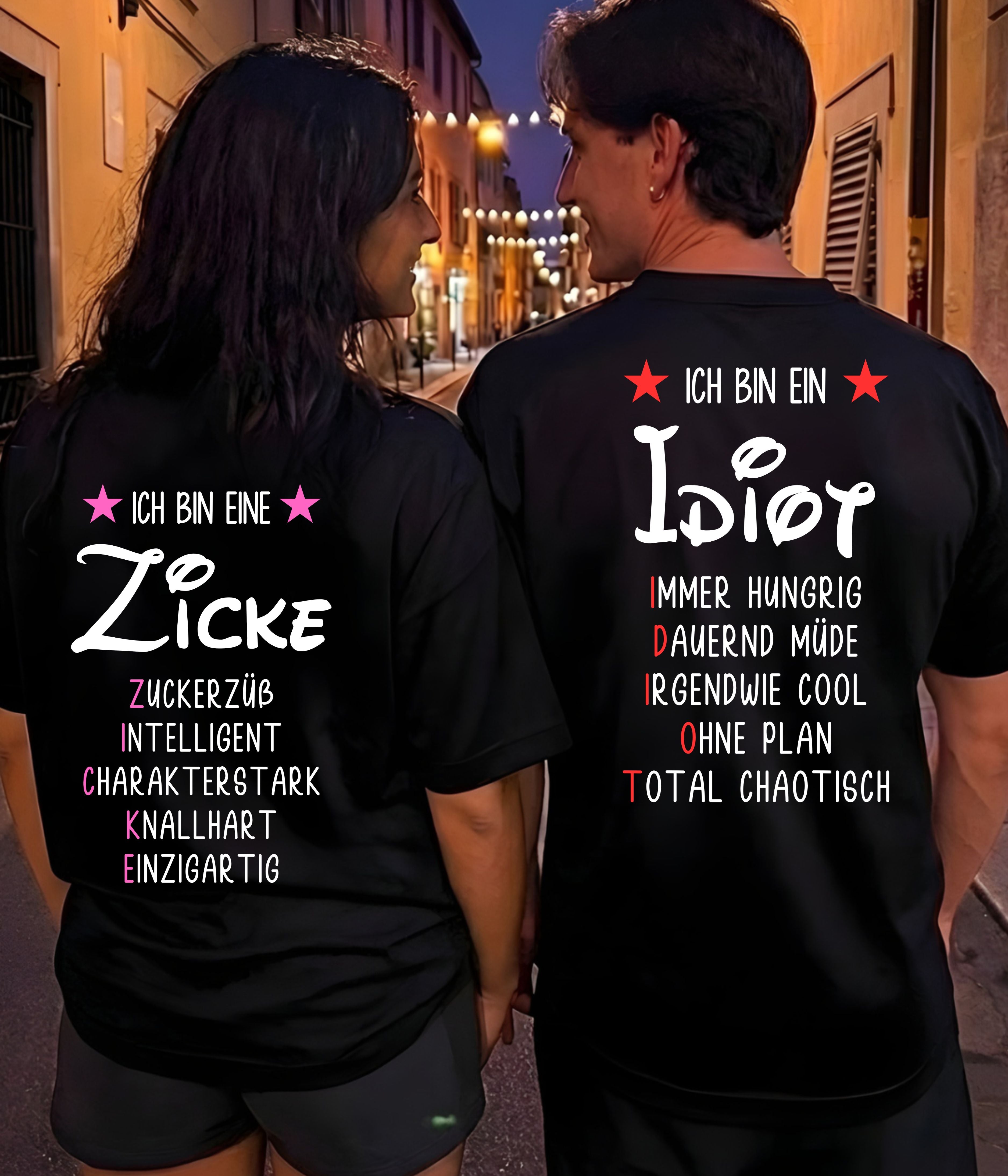 IDIOT/ZICKE - Shirt Couple Bündel