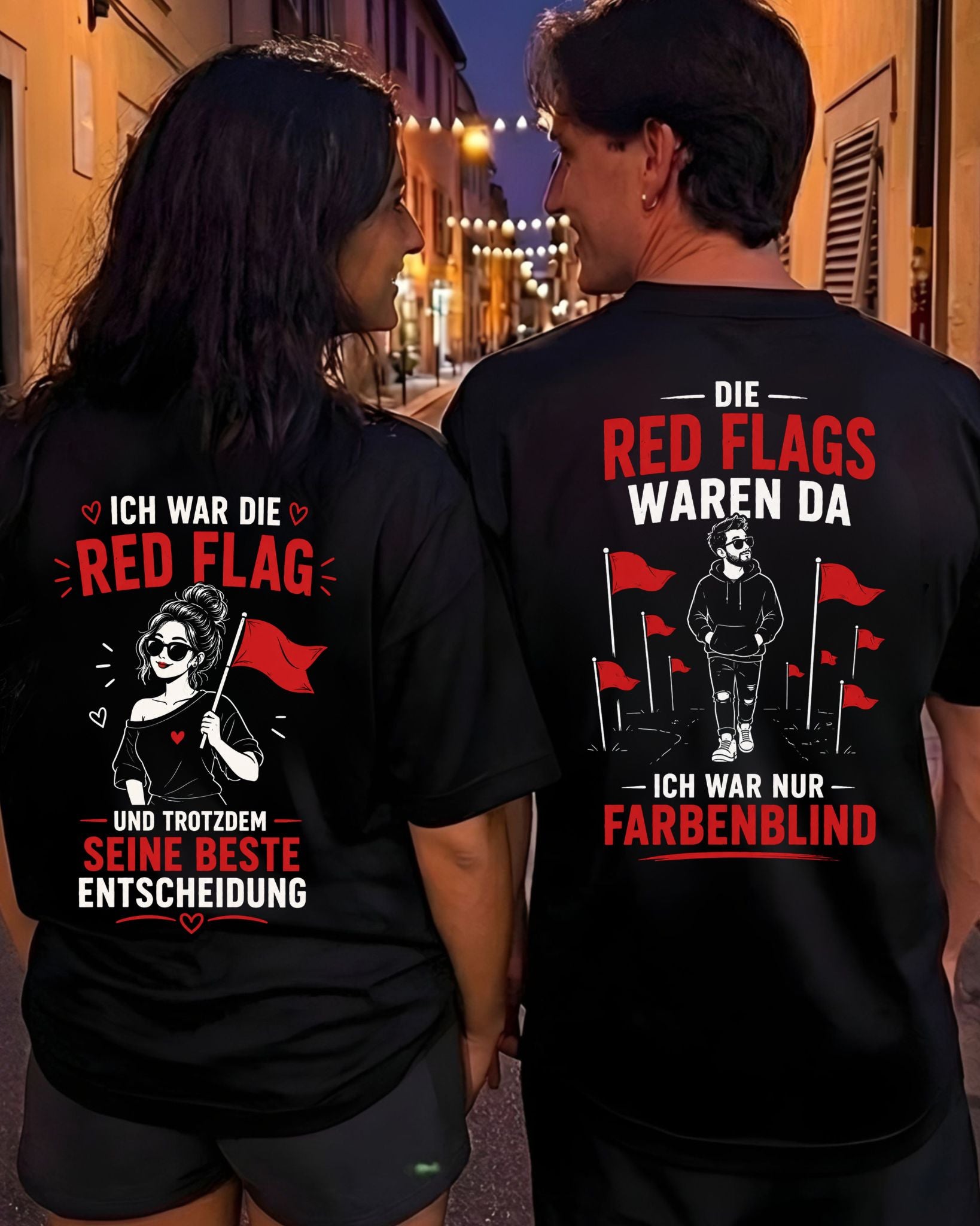 red flags waren da / beste entscheidung - Shirt Couple Bündel