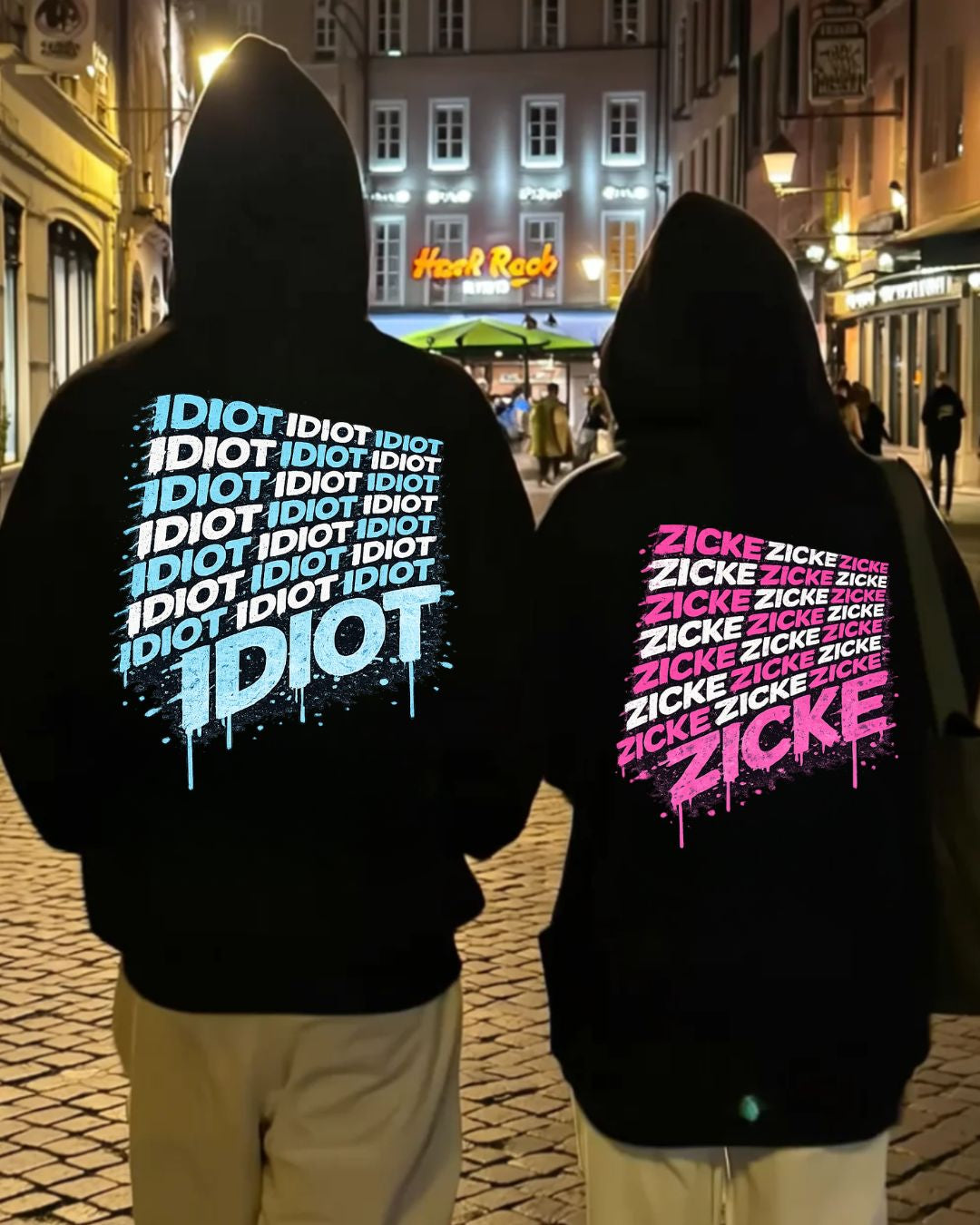 Idiot / Zicke Graffiti - Kuschel Hoodie Bündel
