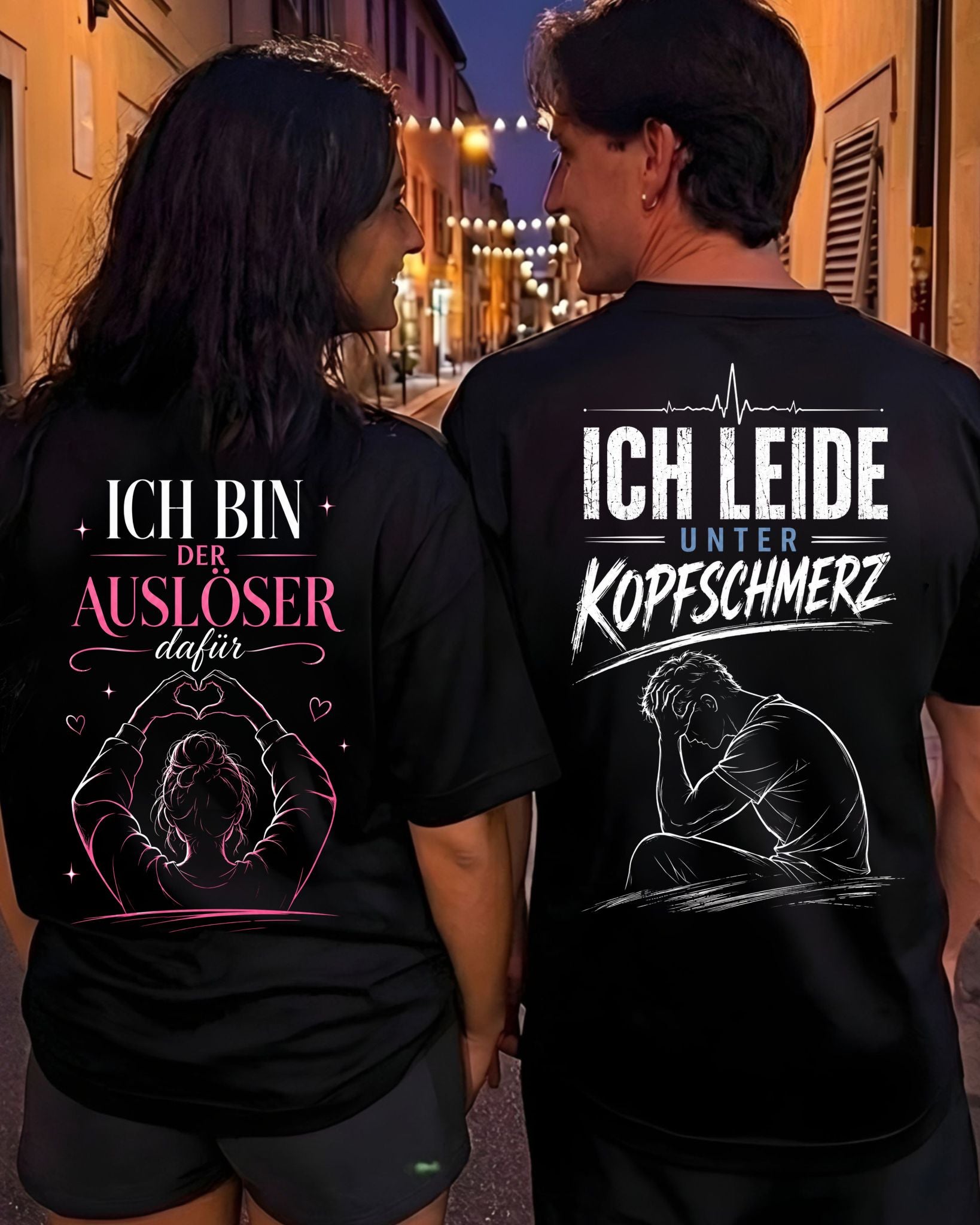 Kopfschmerz & Auslöser - Shirt Couple Bündel