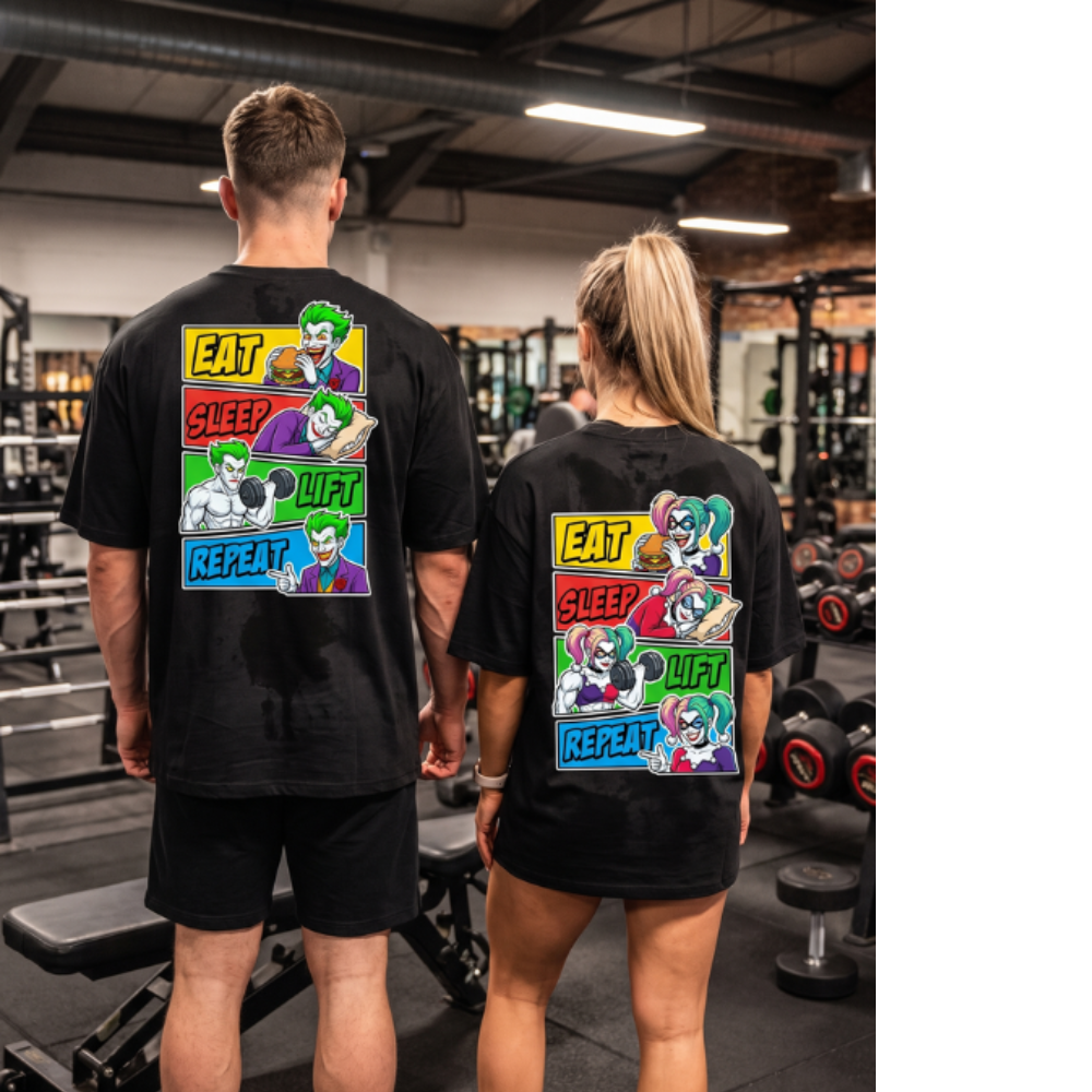 Eat Sleep Lift Repeat Clowns - Shirt Couple Bündel