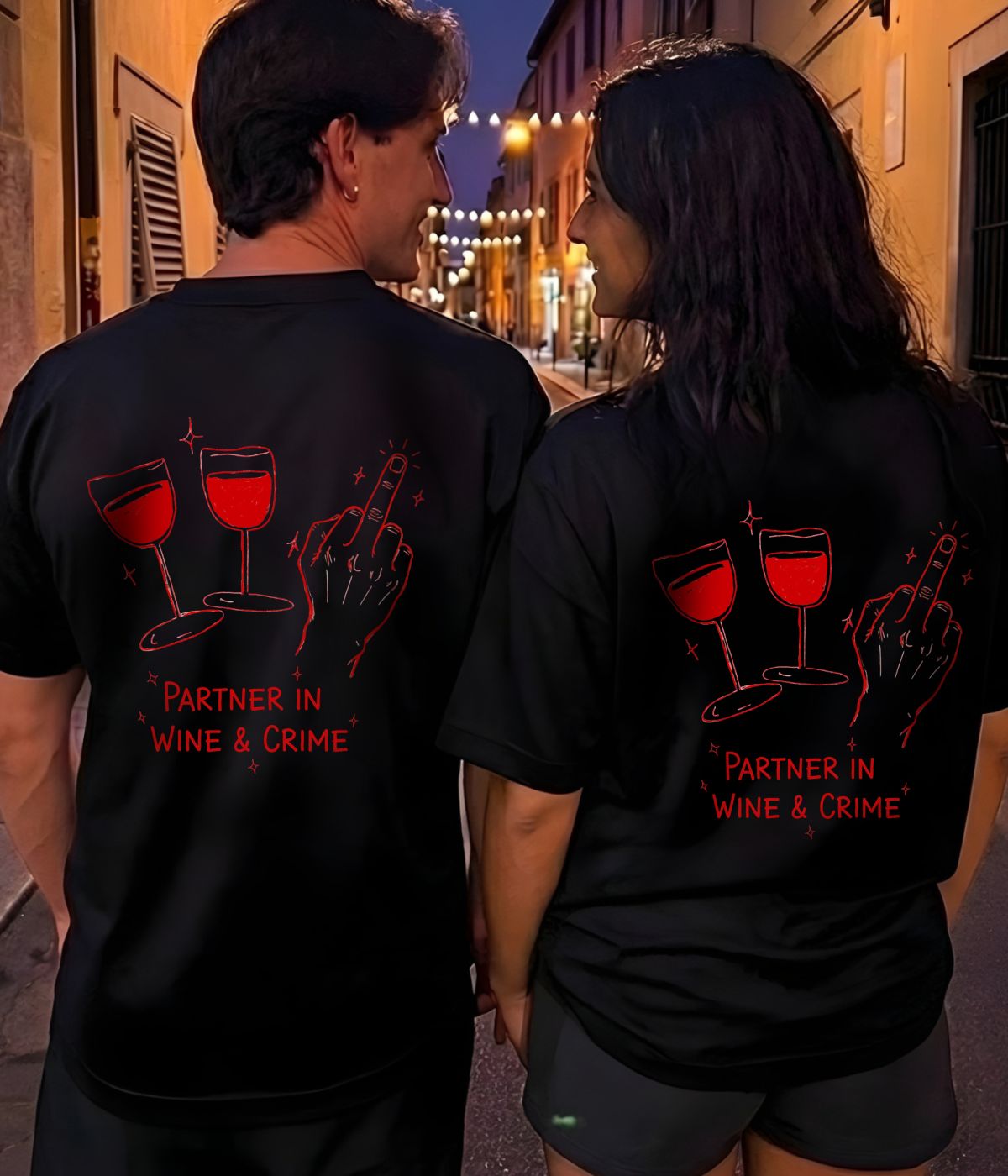 Partner in Wine & Crime - Shirt Couple Bündel