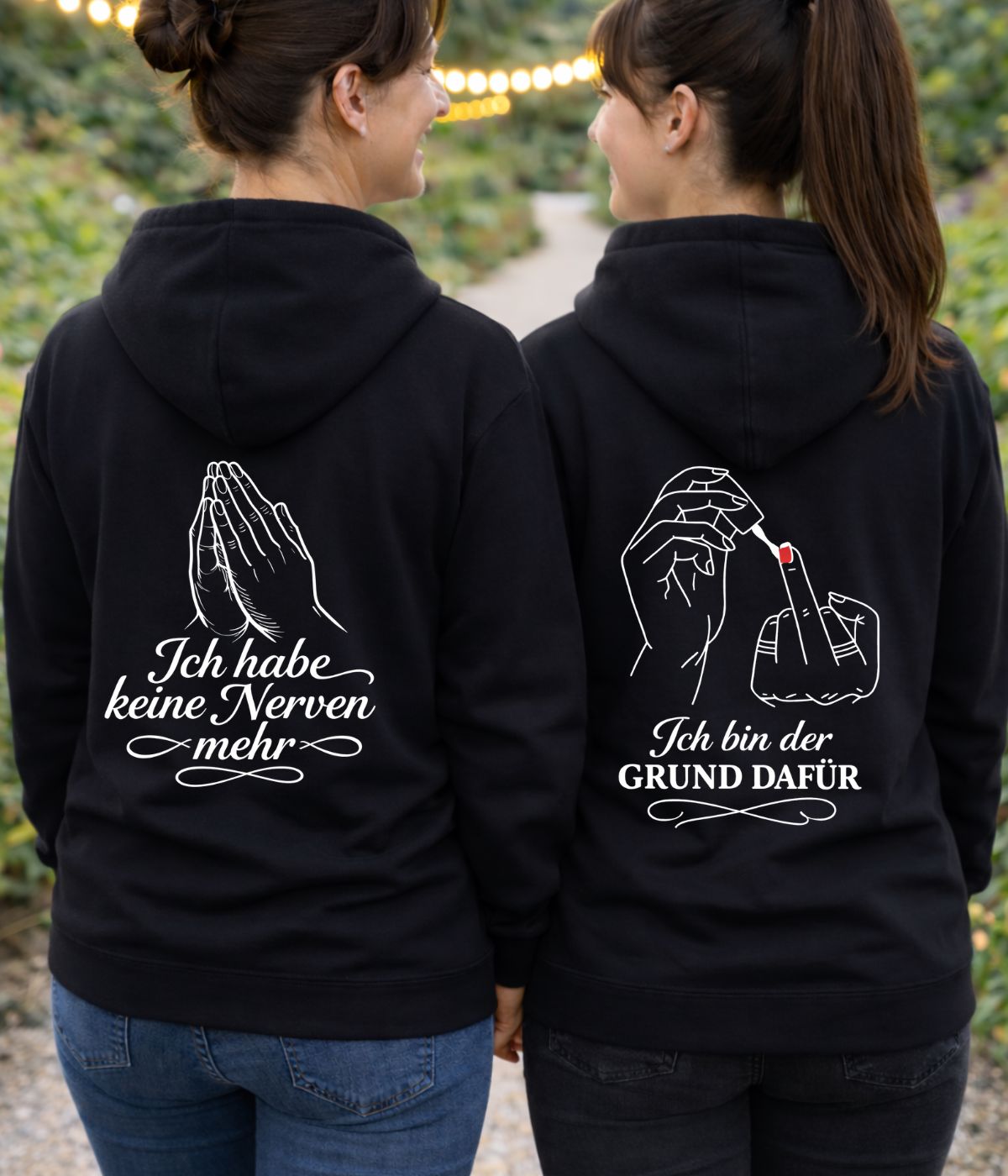 Nerven - Hoodie Bündel (Mutter und Tochter)