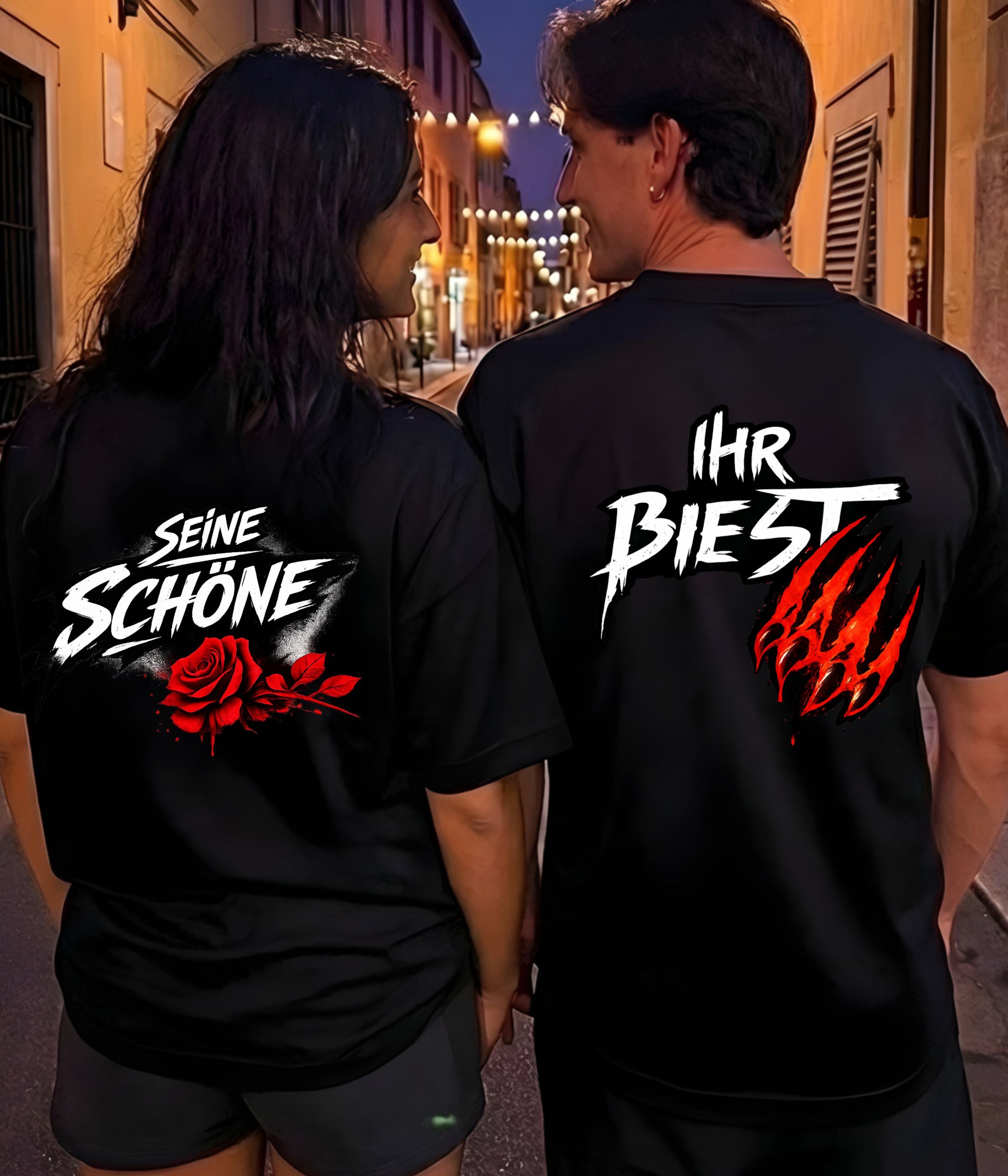 Schöne/Biest Kralle - Shirt Couple Bündel