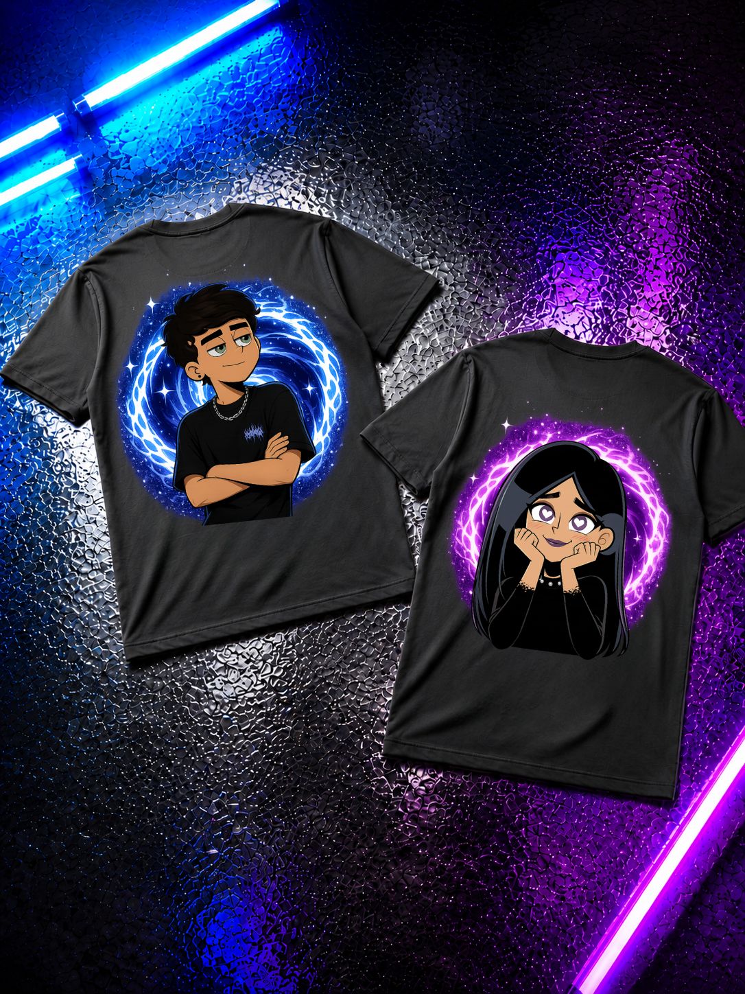Cartoon Couple - Shirt Couple Bündel