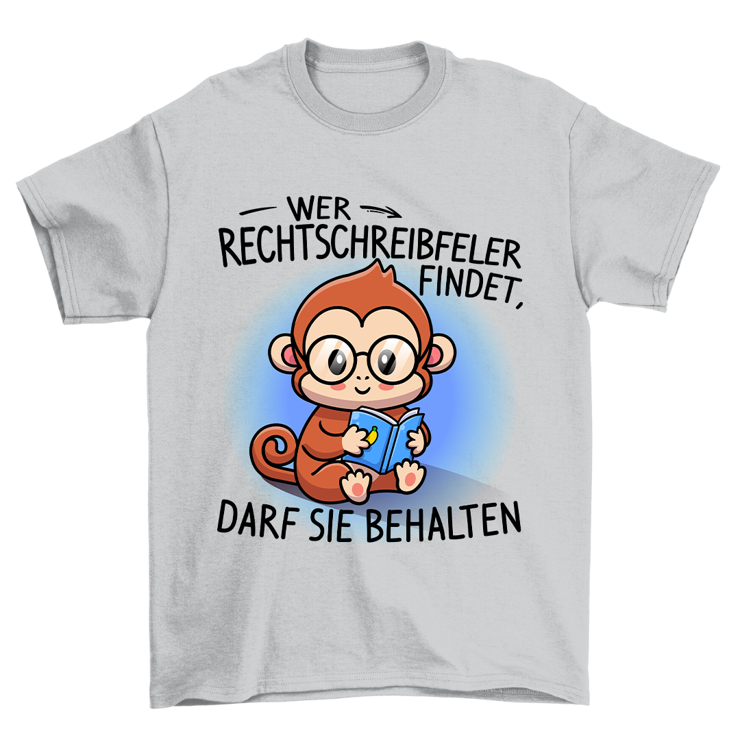 Rechtschreibfeler Affe - Shirt Unisex