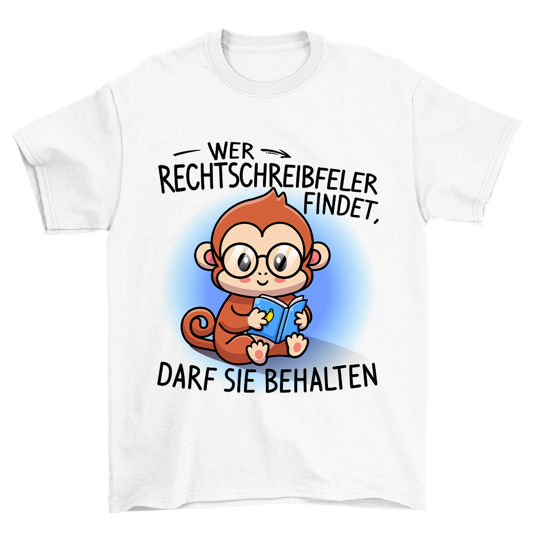 Rechtschreibfeler Affe - Shirt Unisex