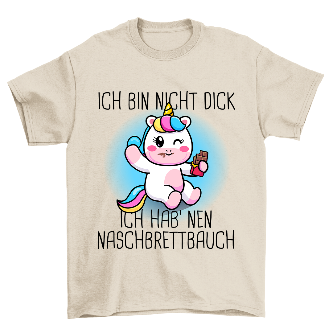 Naschbrettbauch Einhorn - Shirt Unisex