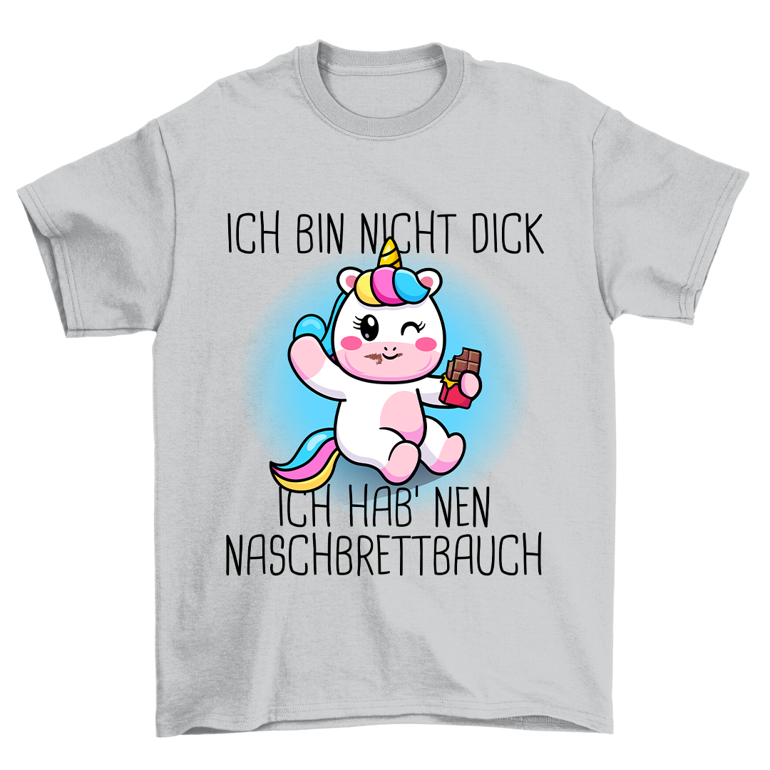 Naschbrettbauch Einhorn - Shirt Unisex