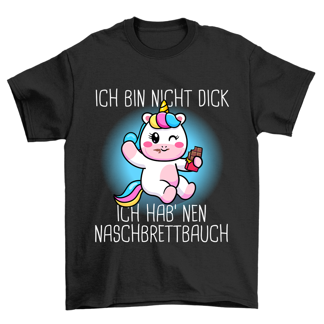 Naschbrettbauch Einhorn - Shirt Unisex