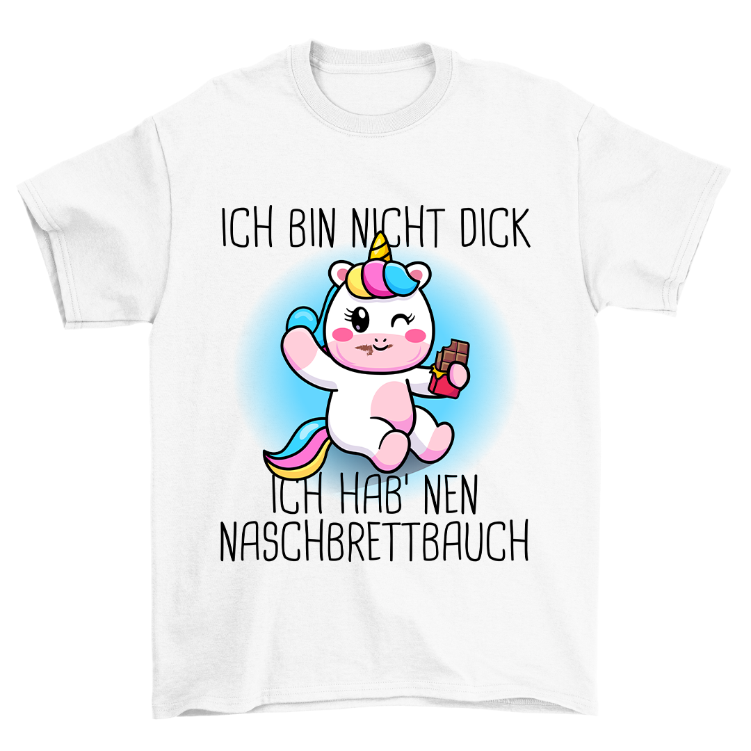 Naschbrettbauch Einhorn - Shirt Unisex