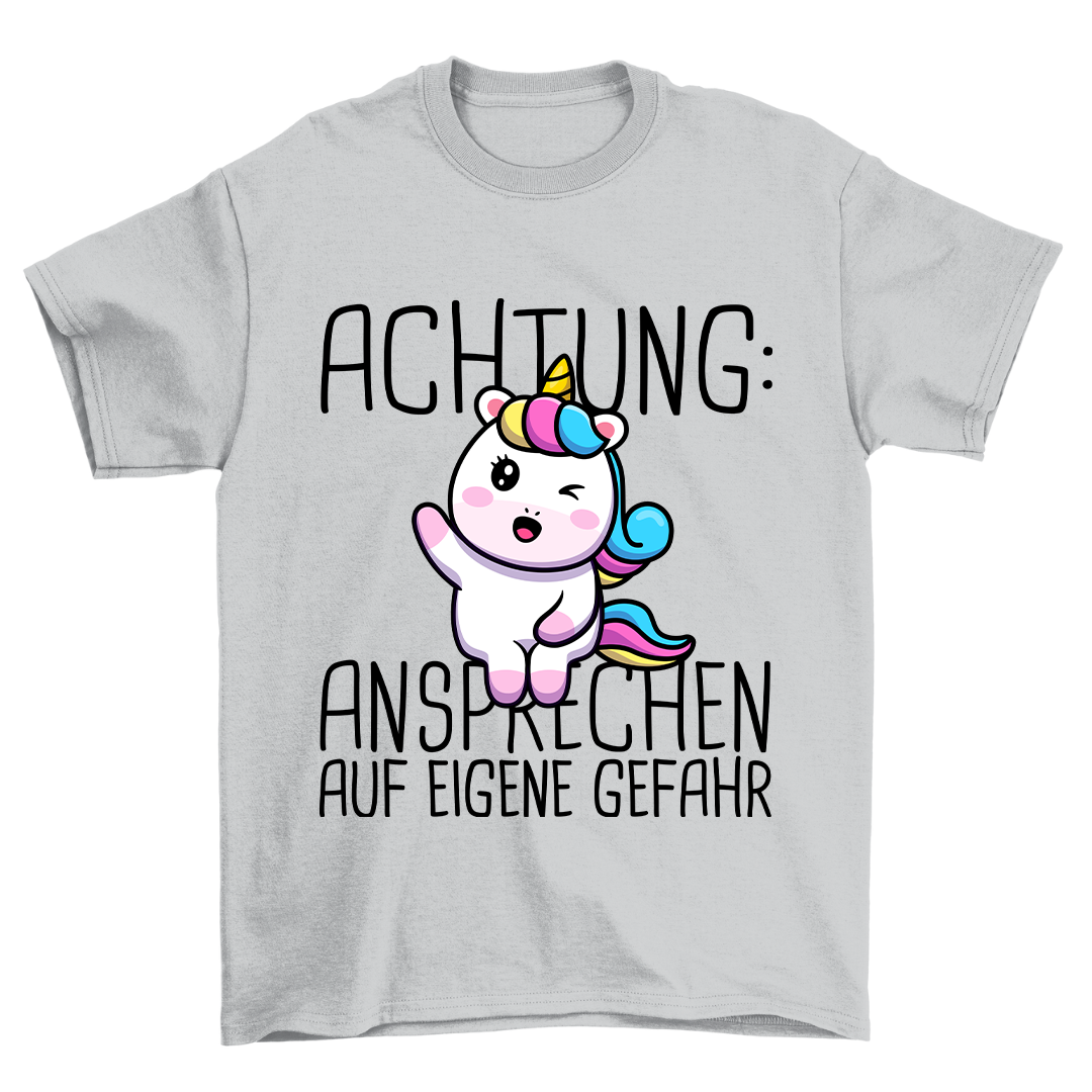 Achtung Einhorn - Shirt Unisex