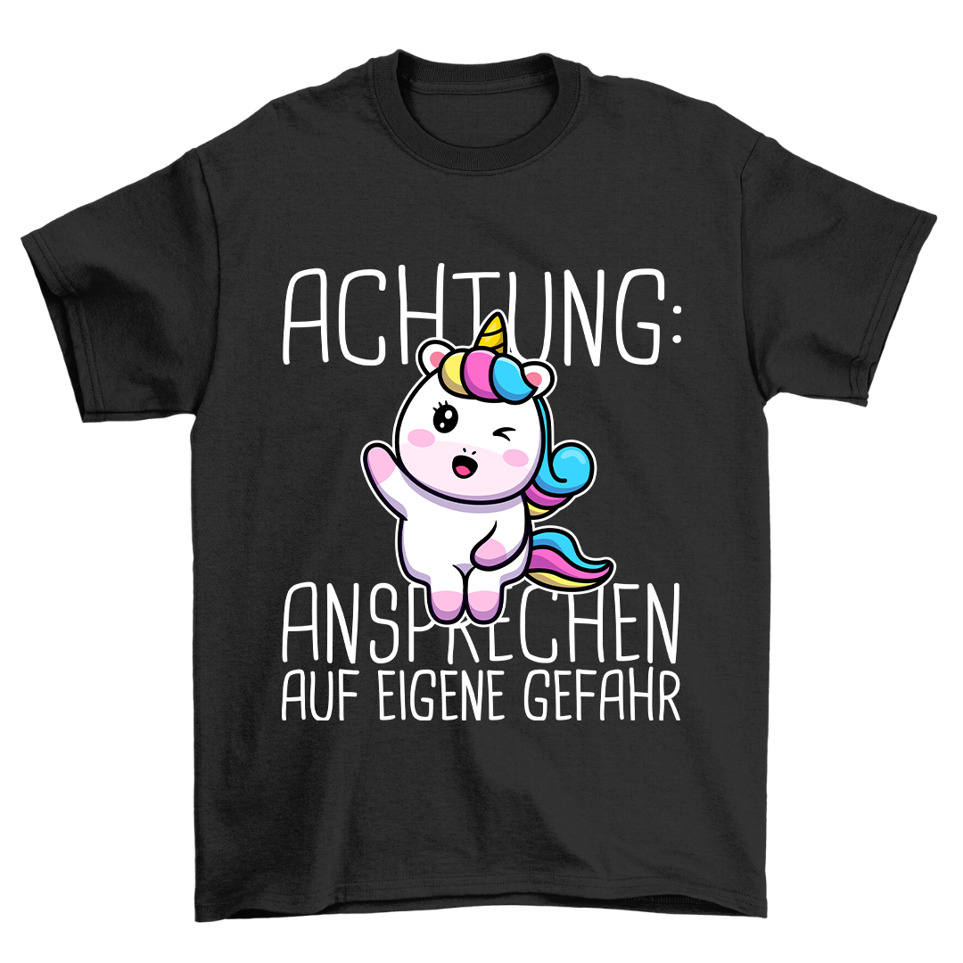 Achtung Einhorn - Shirt Unisex